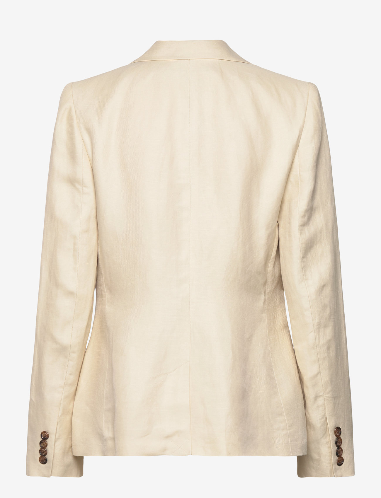 Lauren Ralph Lauren - Linen-Blend Twill Blazer - Ühes joones nööpidega bleiserid - ivory beige - 1