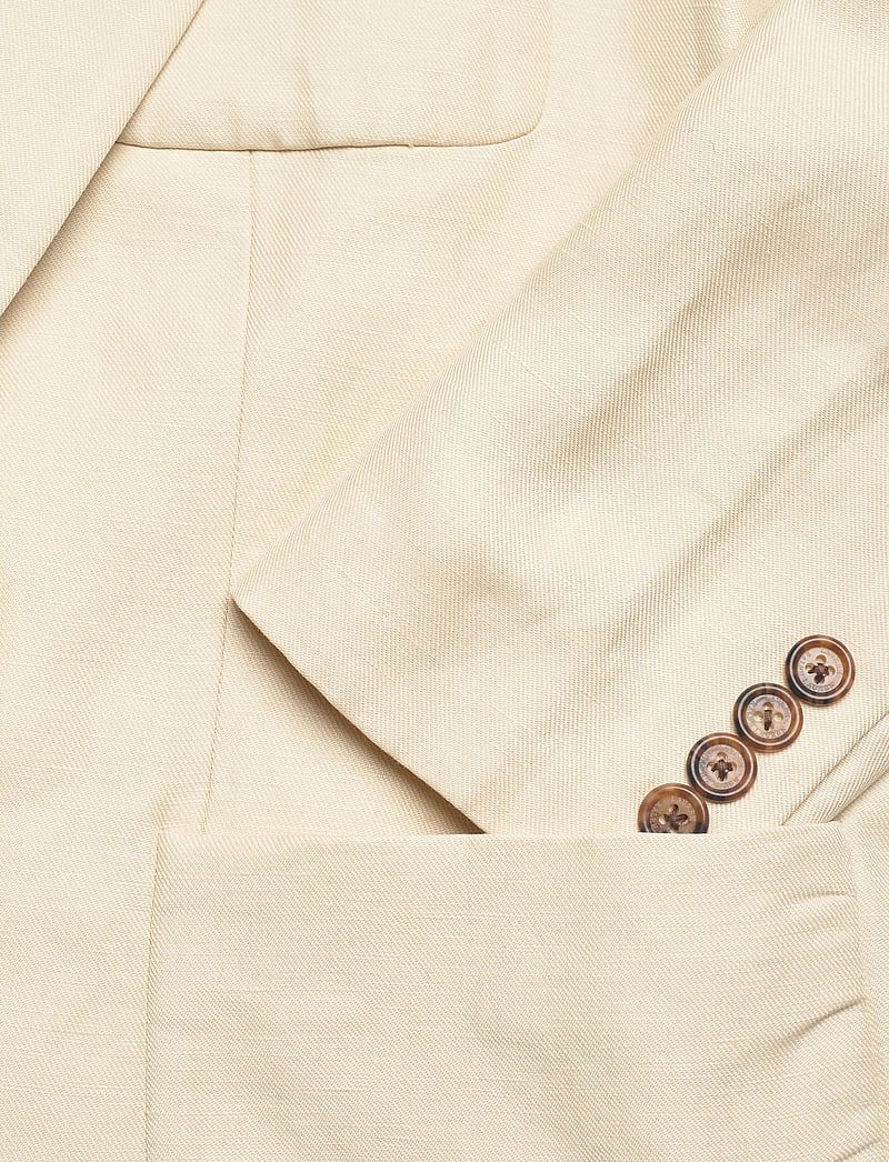 Lauren Ralph Lauren - Linen-Blend Twill Blazer - Ühes joones nööpidega bleiserid - ivory beige - 3