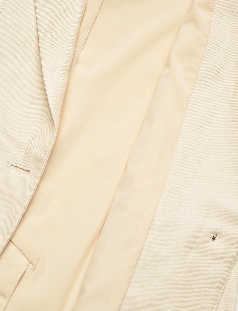 Lauren Ralph Lauren - Linen-Blend Twill Blazer - Ühes joones nööpidega bleiserid - ivory beige - 4