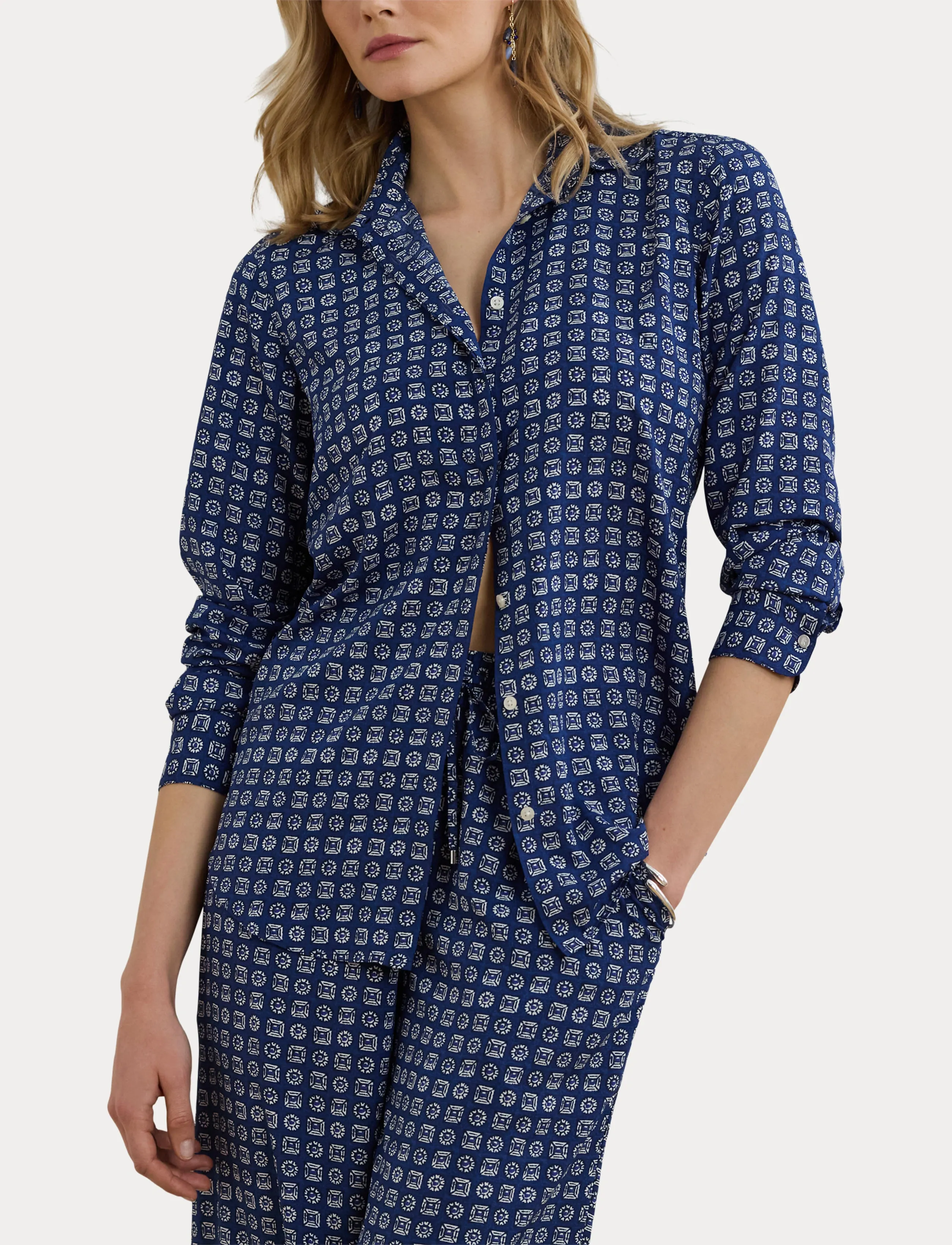 Lauren Ralph Lauren Classic Fit Geo-Print Crepe Shirt skjortor dam – bild 5