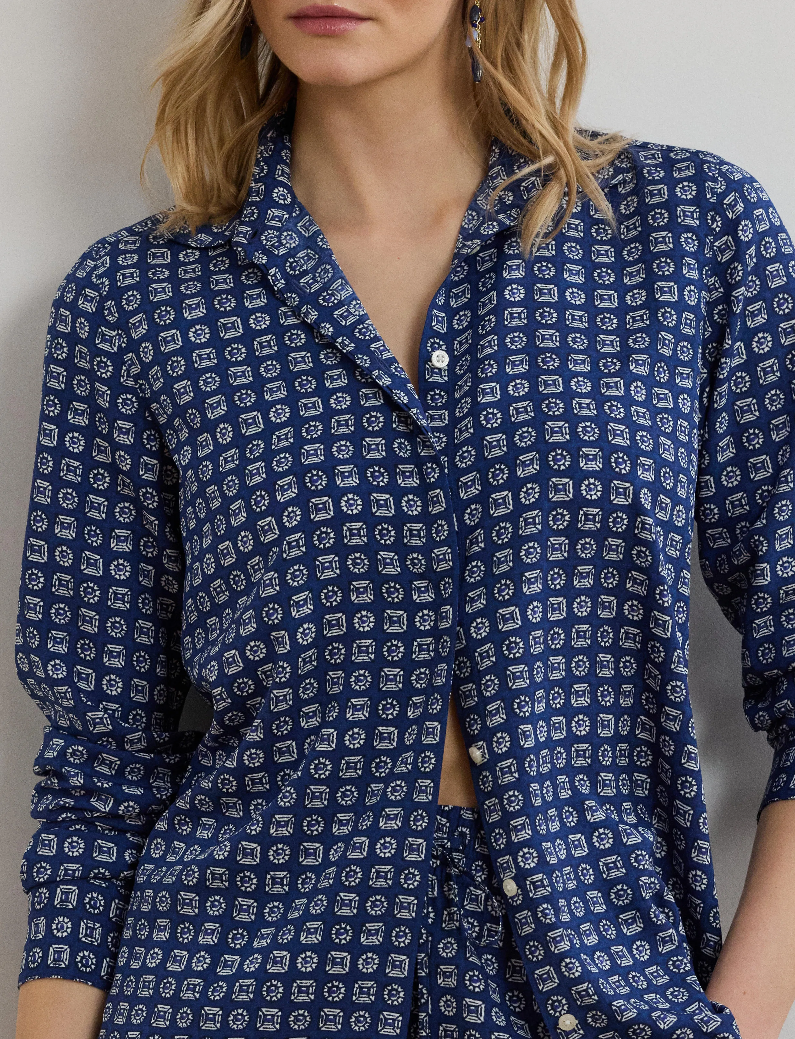 Lauren Ralph Lauren Classic Fit Geo-Print Crepe Shirt skjortor dam – bild 7