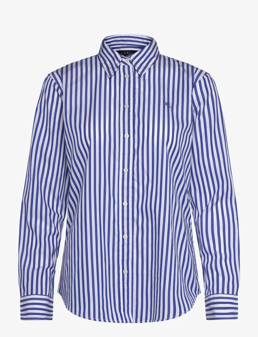 Lauren Ralph Lauren - Classic Fit Striped Broadcloth Shirt - teksasärgid - lapis blue/white - 1