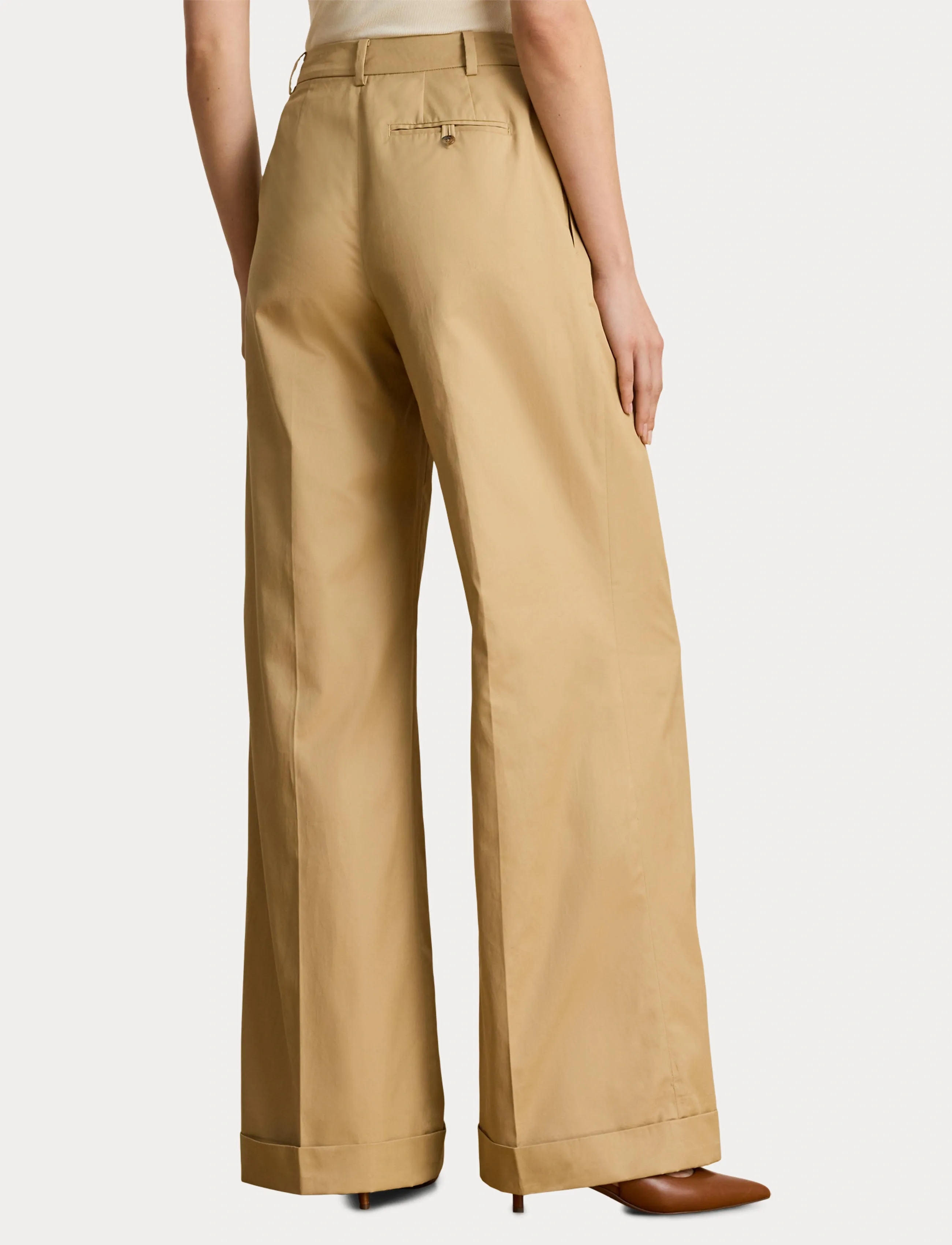 Lauren Ralph Lauren Pleated Cotton Twill Wide-Leg Pant chinos dam – bild 6