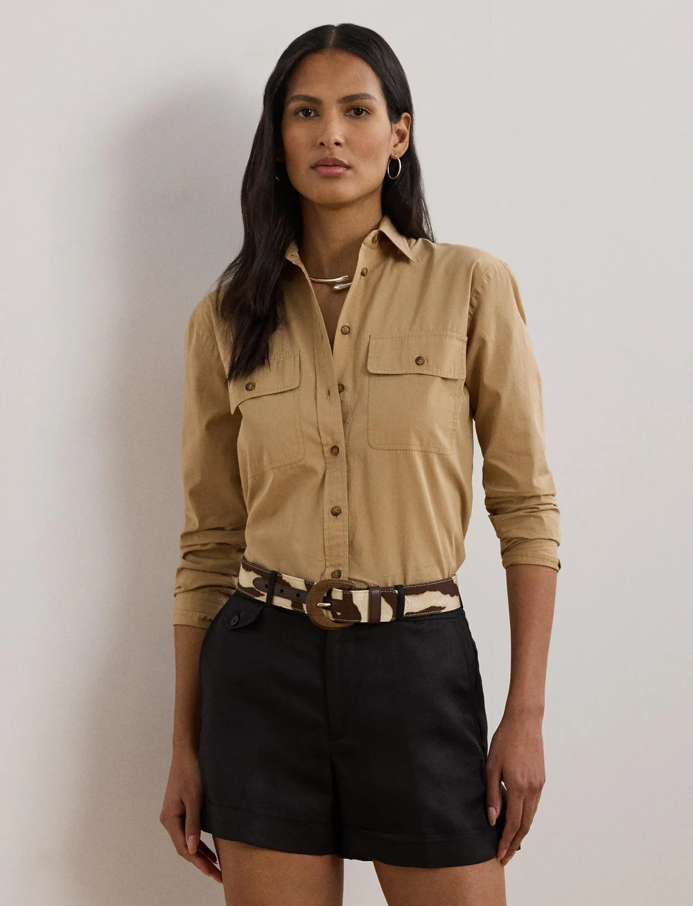Lauren Ralph Lauren - Relaxed Fit Featherweight Cotton Shirt - jeanshemden - birch tan - 3