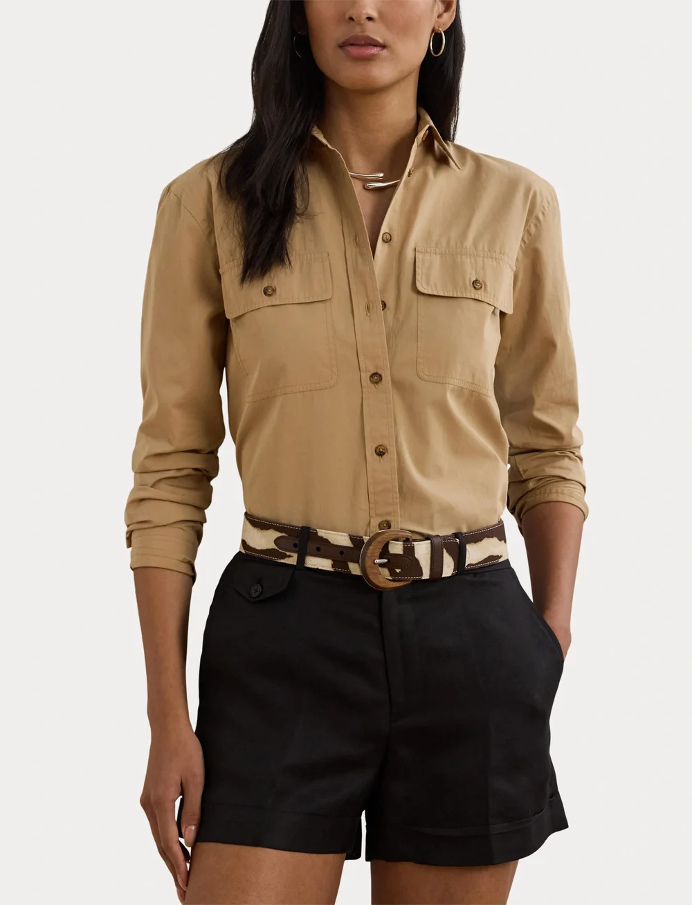 Lauren Ralph Lauren - Relaxed Fit Featherweight Cotton Shirt - jeanshemden - birch tan - 5