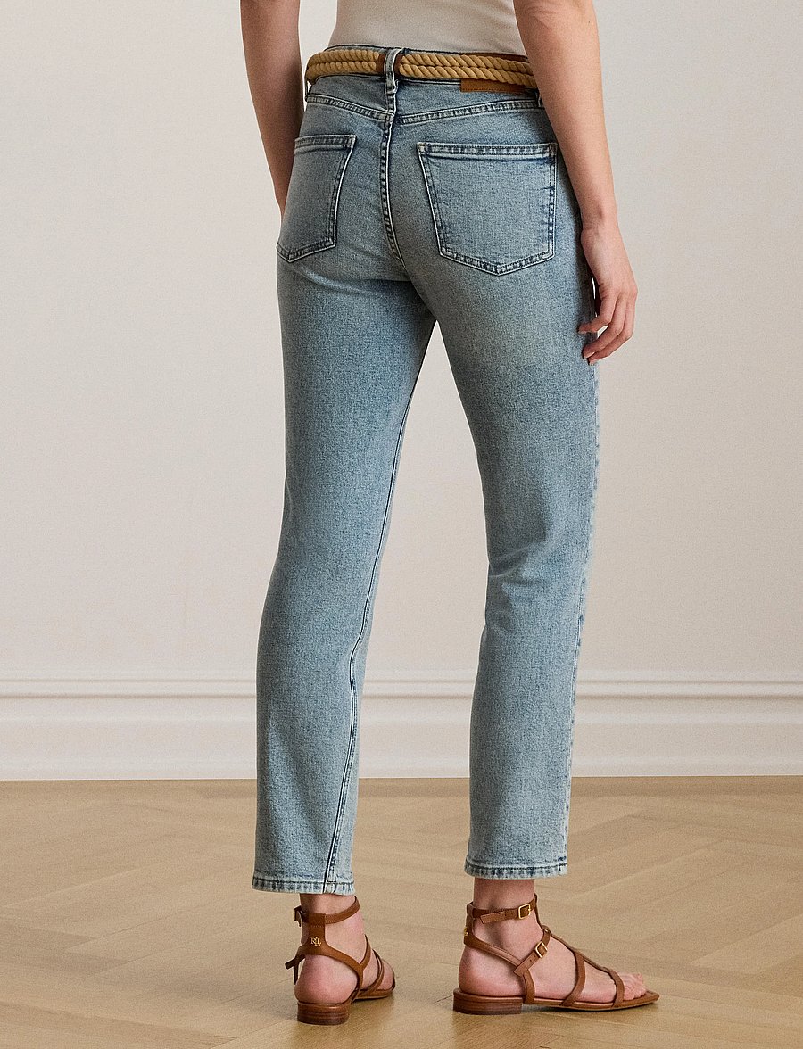 Lauren Ralph Lauren - High-Rise Straight Ankle Jean - straight jeans - alicia wash - 2