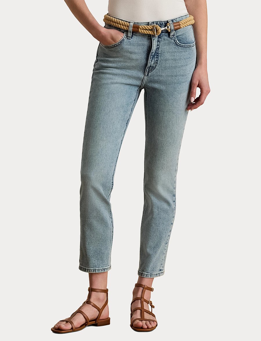 Lauren Ralph Lauren - High-Rise Straight Ankle Jean - straight jeans - alicia wash - 5