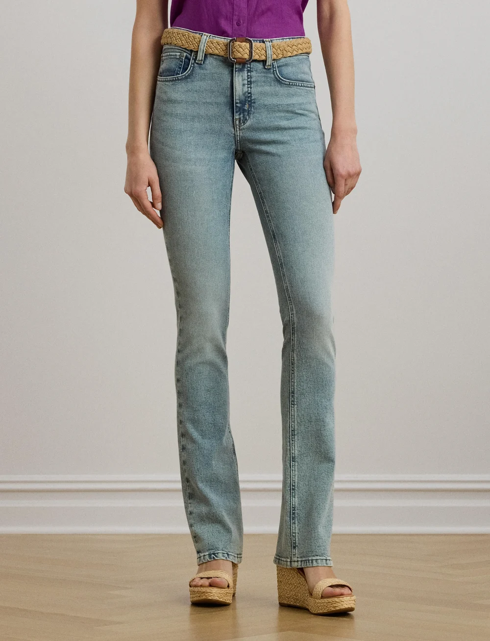Lauren Ralph Lauren - High-Rise Boot Jean - straight jeans - alicia wash - 0