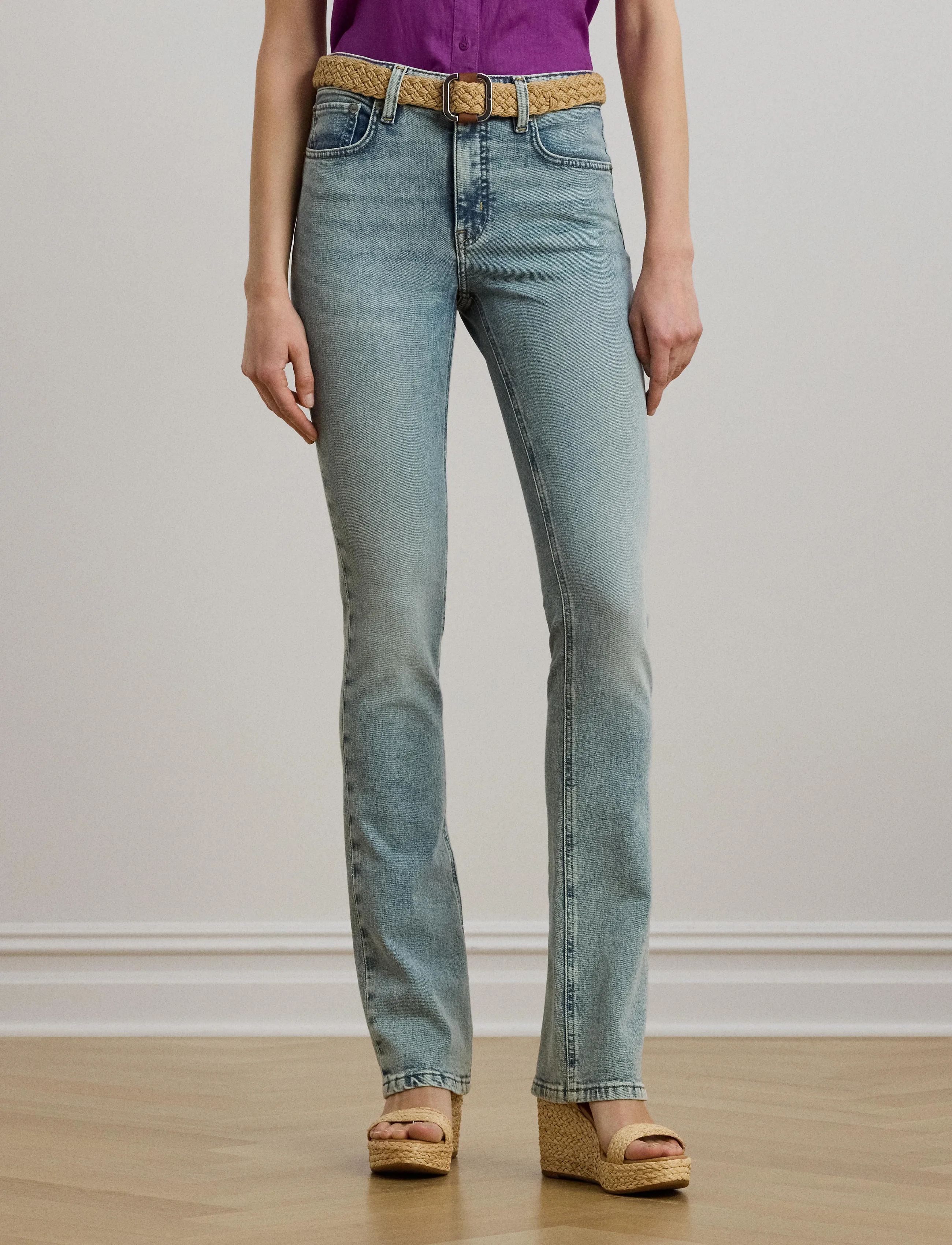 Lauren Ralph Lauren High-Rise Boot Jean - Tøj - ALICIA WASH / blue