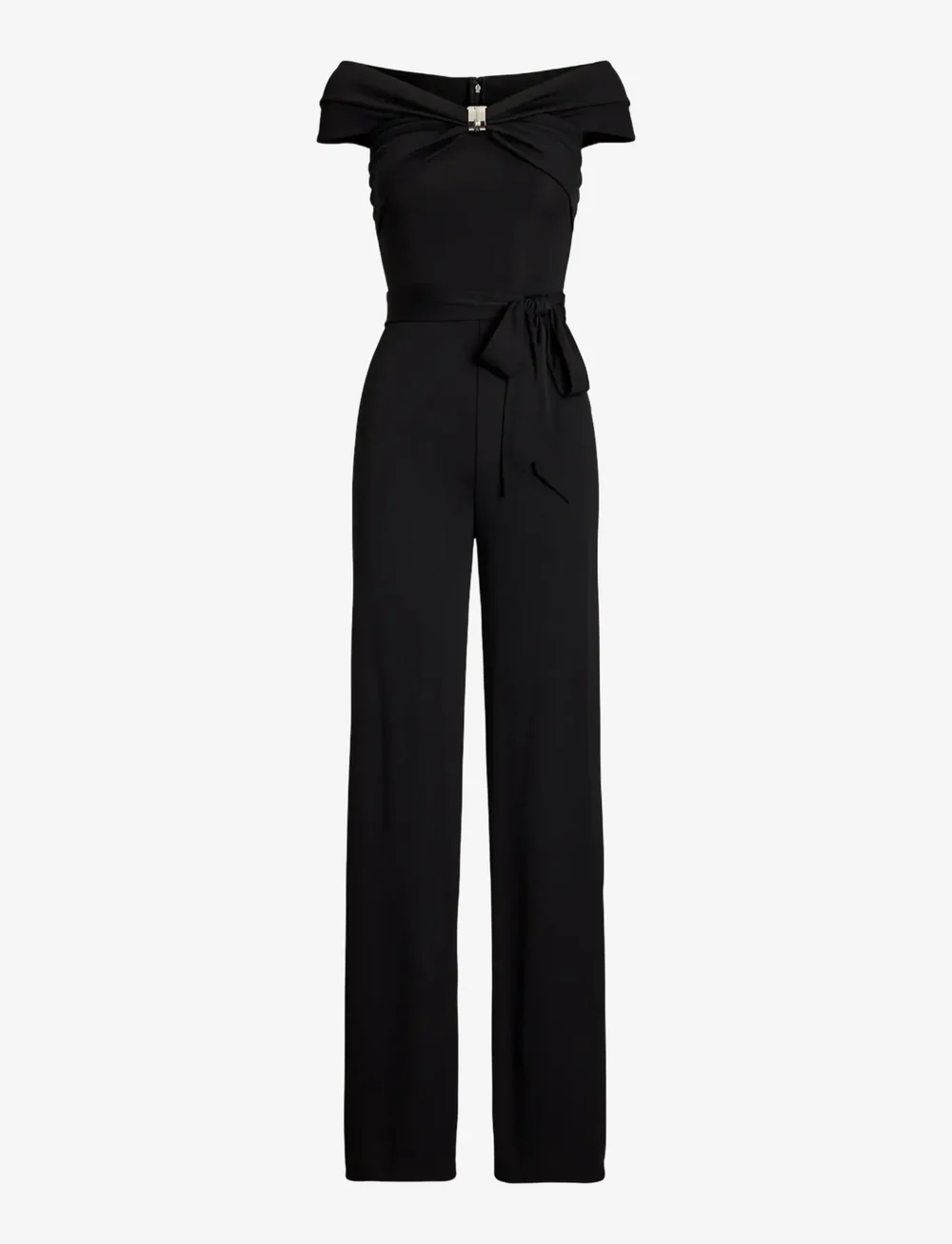 Lauren Ralph Lauren - Belted Jersey Off-the-Shoulder Jumpsuit - tøj - black - 1