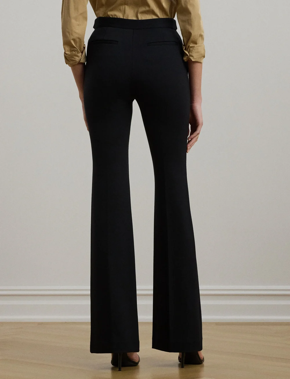 Lauren Ralph Lauren - Ponte Boot Trouser - kostymbyxor - black - 2