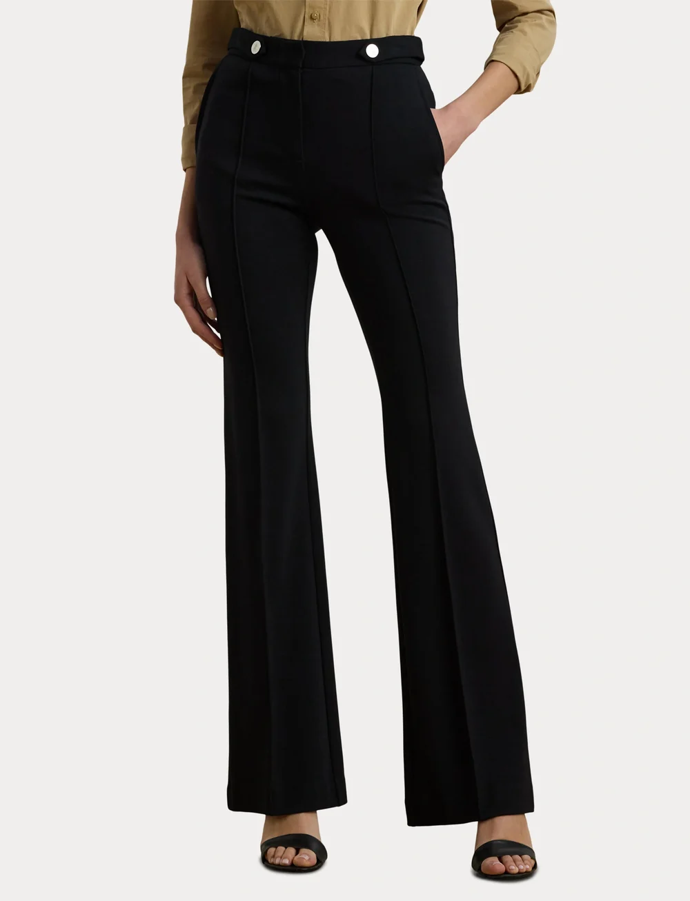 Lauren Ralph Lauren - Ponte Boot Trouser - kostymbyxor - black - 5