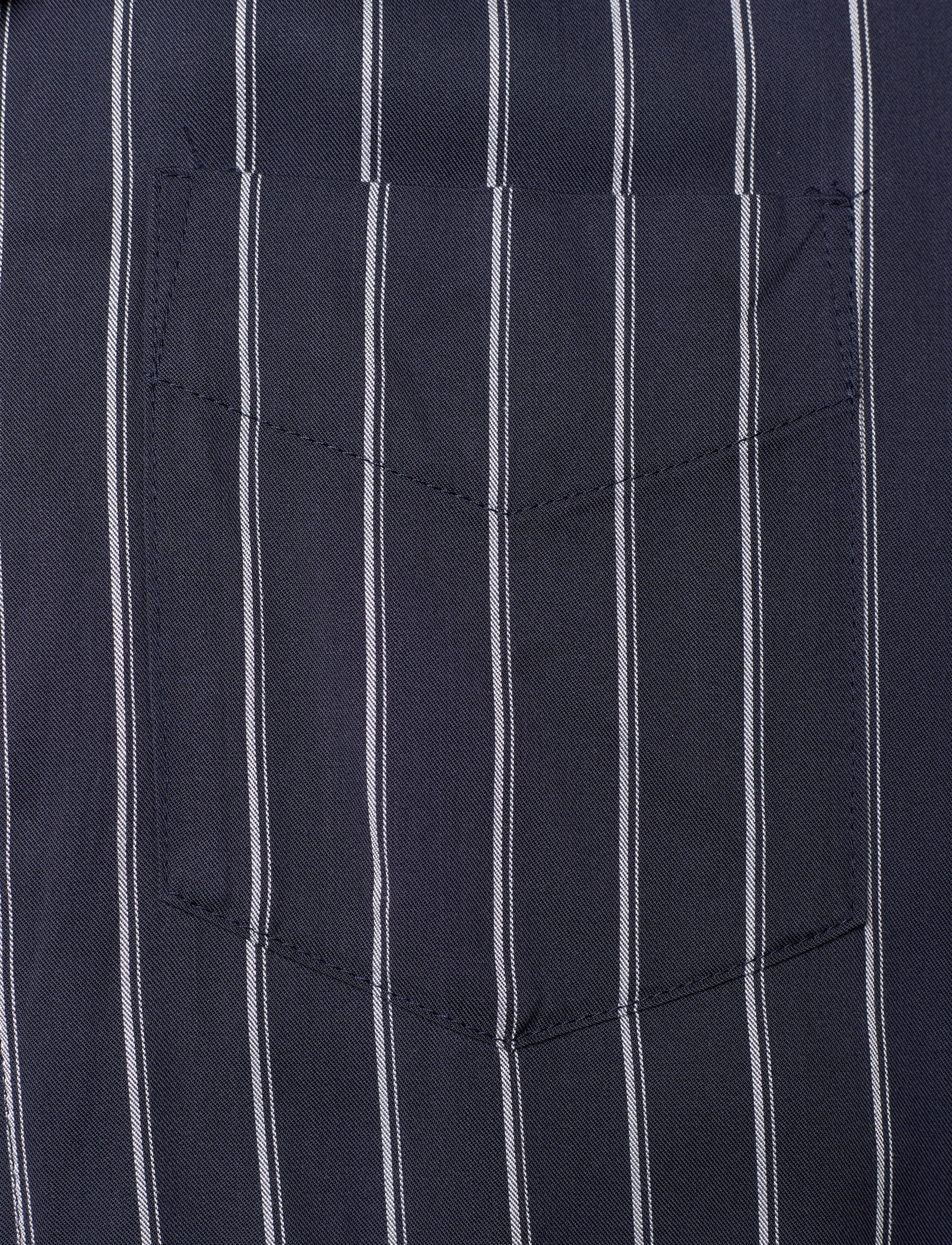 Lauren Ralph Lauren - Striped Belted Twill Wide-Leg Jumpsuit - shadow navy/white - 5