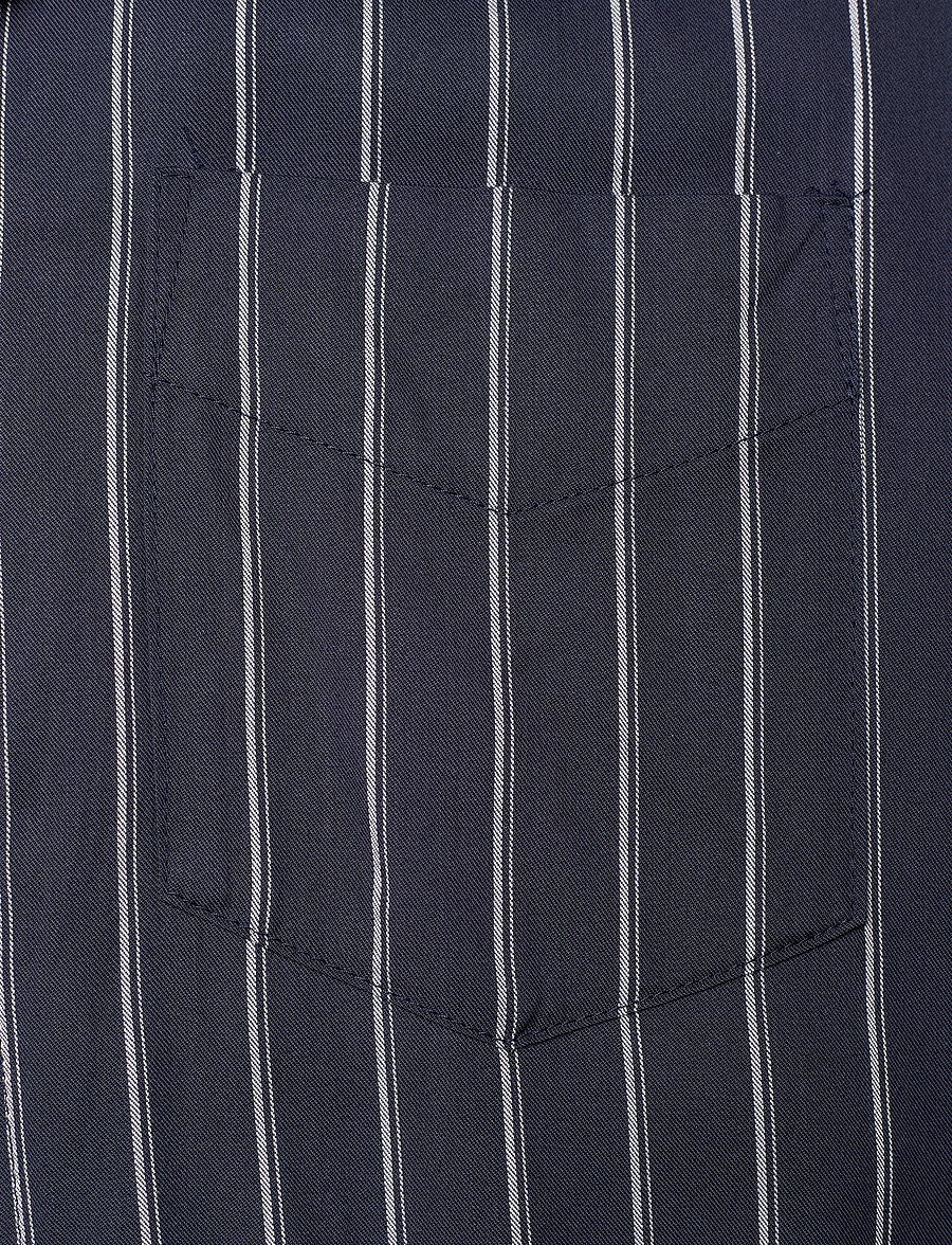 Lauren Ralph Lauren - Striped Belted Twill Wide-Leg Jumpsuit - shadow navy/white - 5