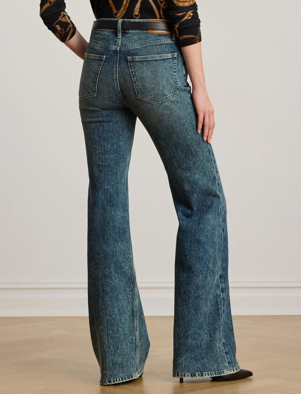 Lauren Ralph Lauren - High-Rise Flare Jean - schlaghosen - haze wash - 2