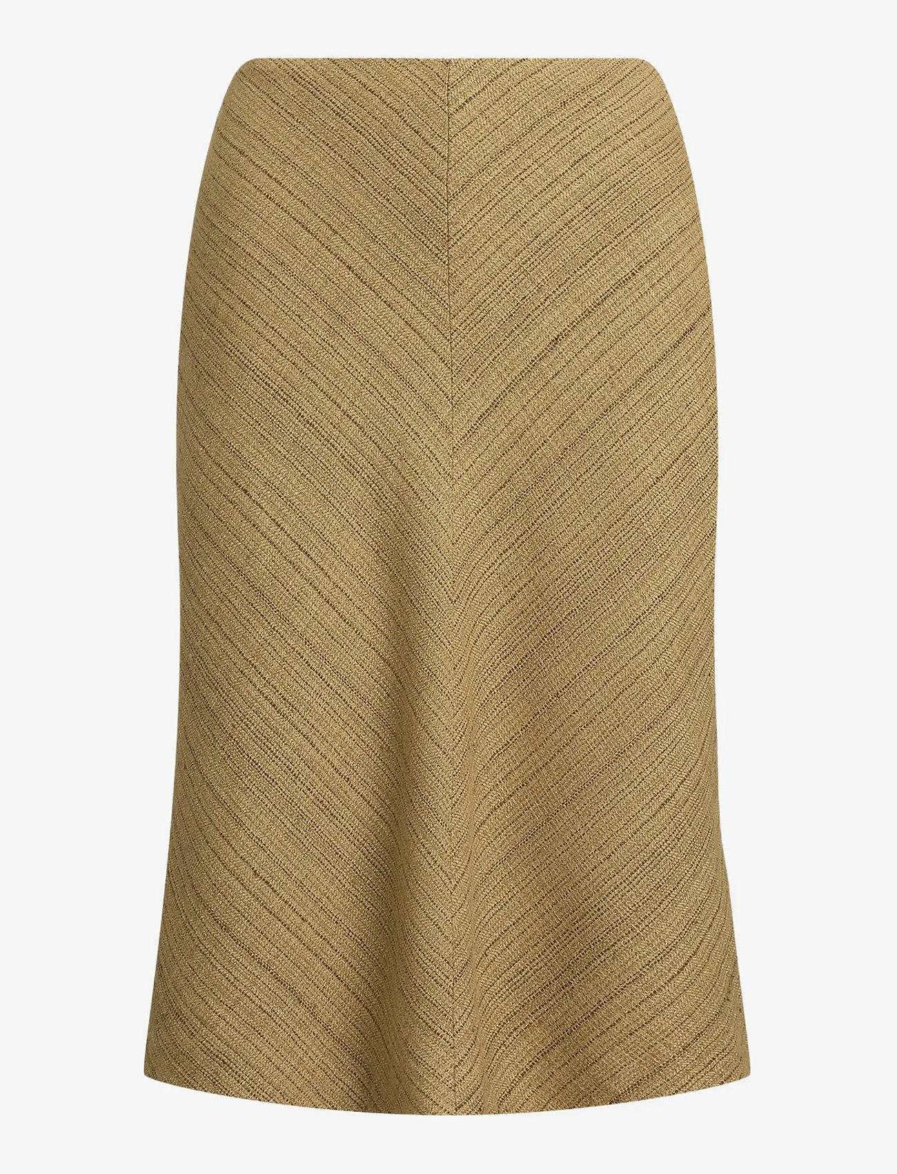 Lauren Ralph Lauren - Herringbone Linen-Blend Tweed Skirt - midi skirts - new tan/brown mul - 1