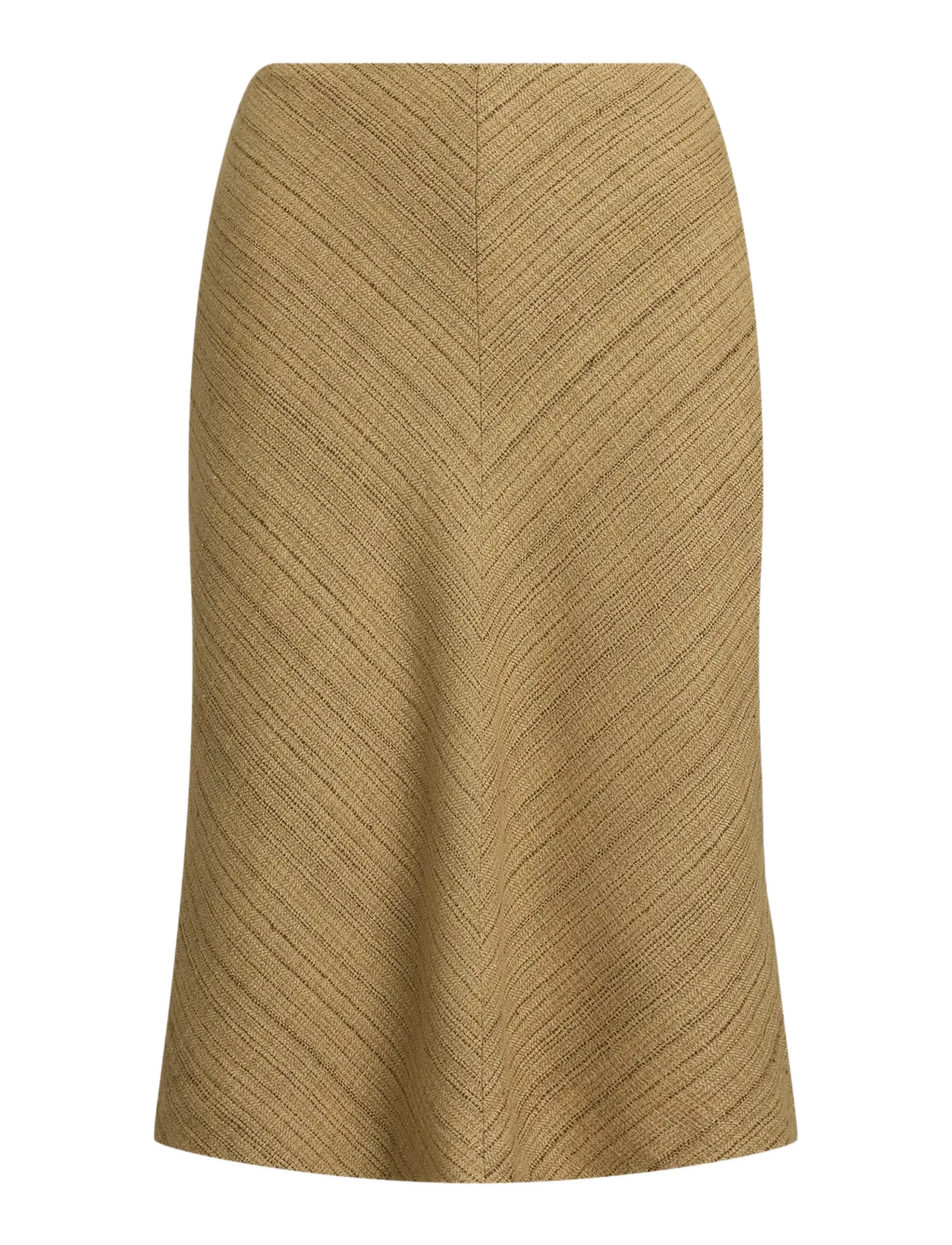 Lauren Ralph Lauren Herringbone Linen-Blend Tweed Skirt - Tøj - NEW TAN/BROWN MUL / beige