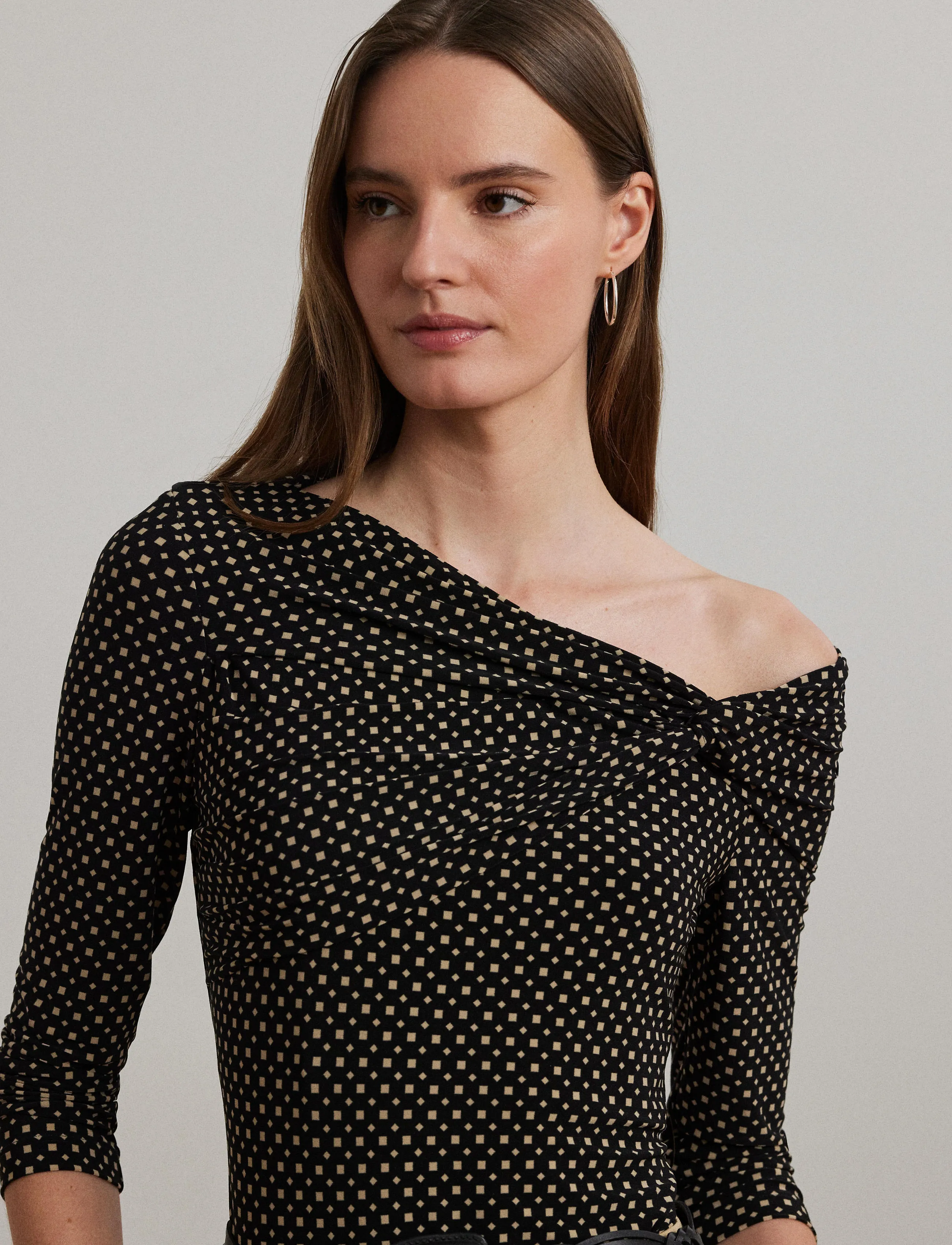 Lauren Ralph Lauren Geo-Print Jersey Off-The-Shoulder Top toppar & linnen dam – bild 7