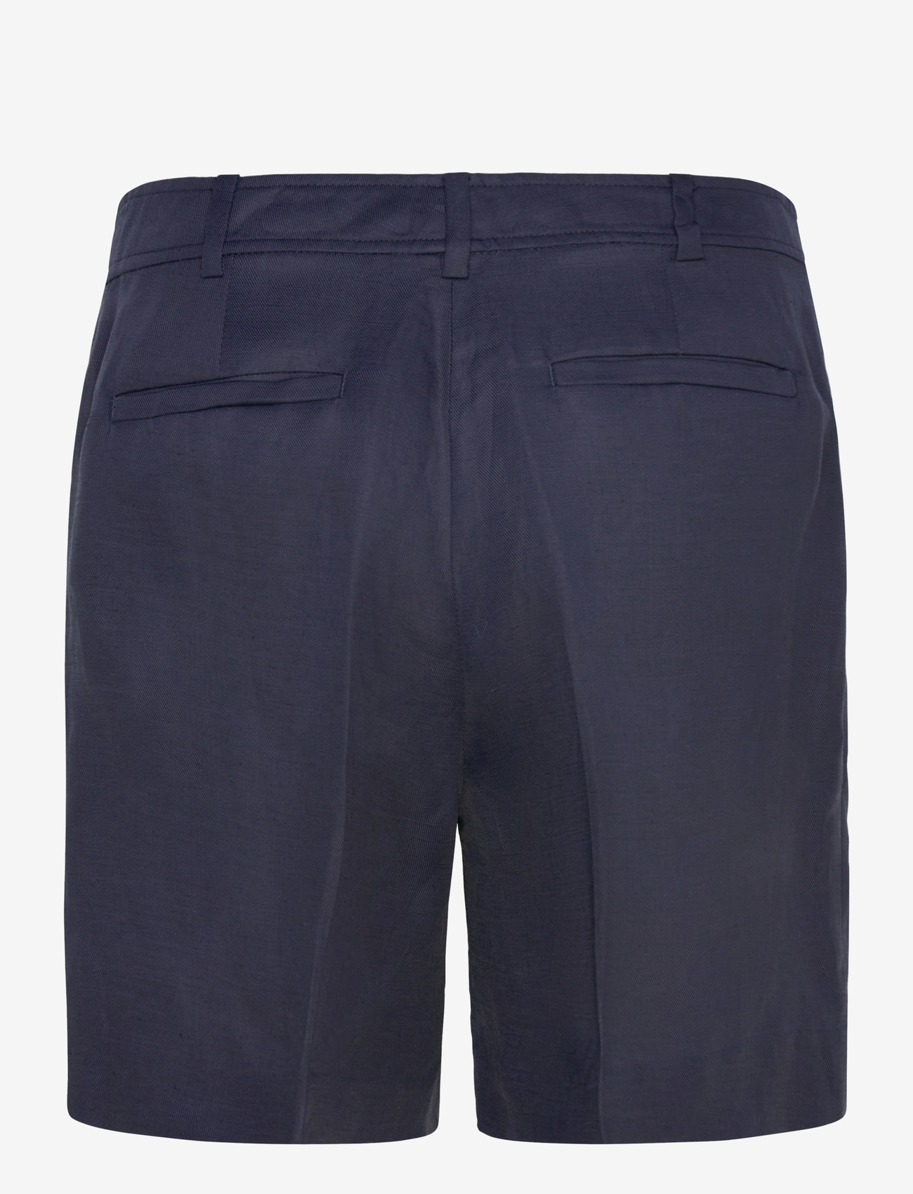 Lauren Ralph Lauren - Pleated Linen-Blend Twill Short - linen shorts - lauren navy - 1