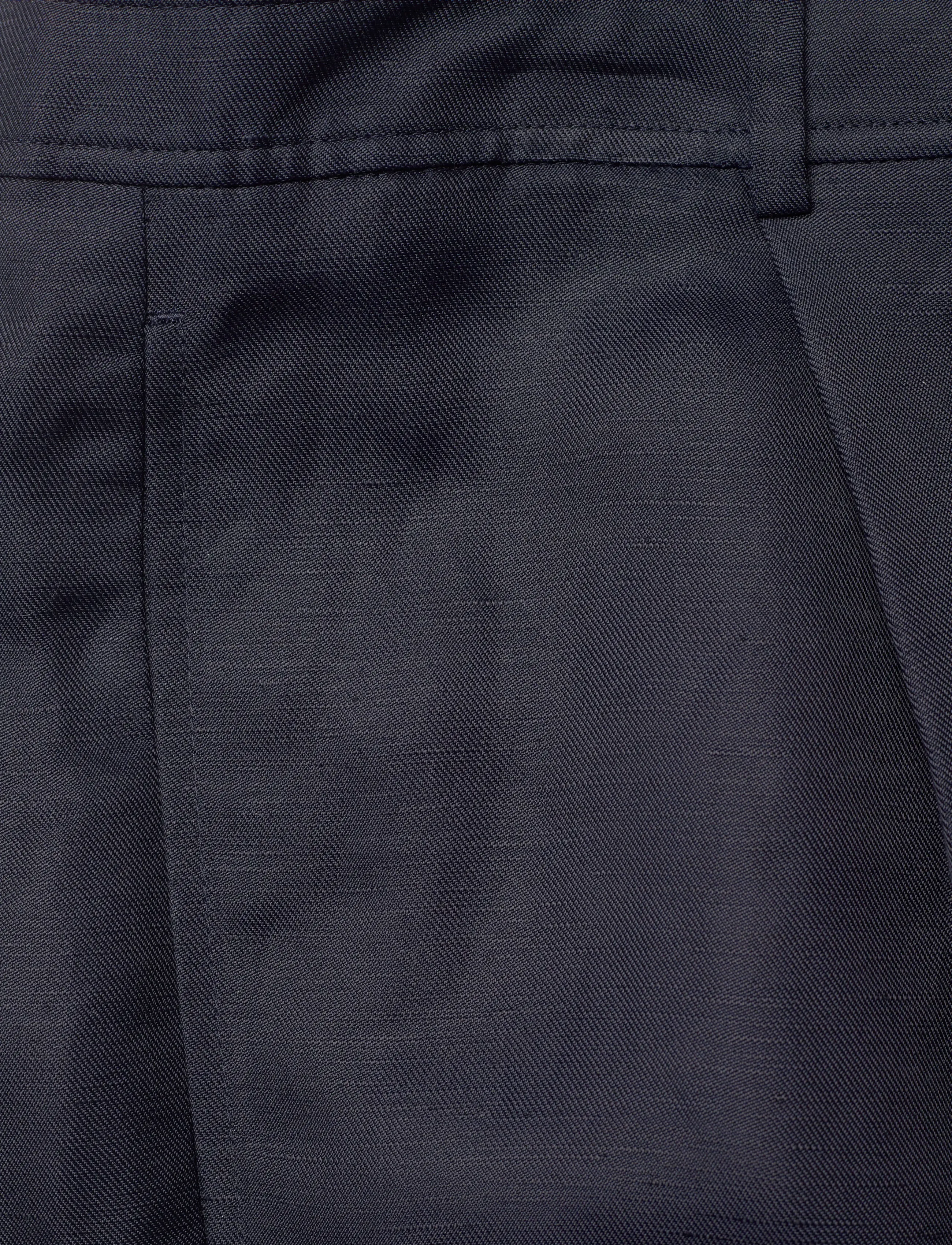Lauren Ralph Lauren - Pleated Linen-Blend Twill Short - hørshorts - lauren navy - 4