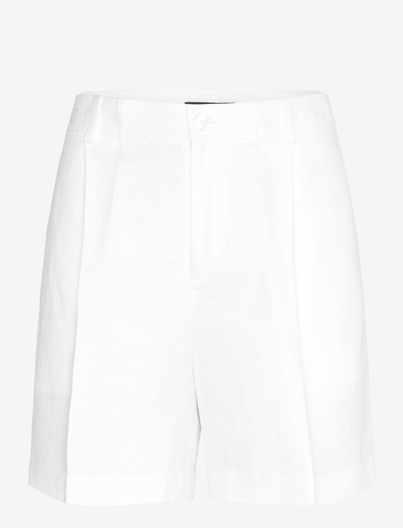 Lauren Ralph Lauren - Pleated Linen-Blend Twill Short - linen shorts - white - 0