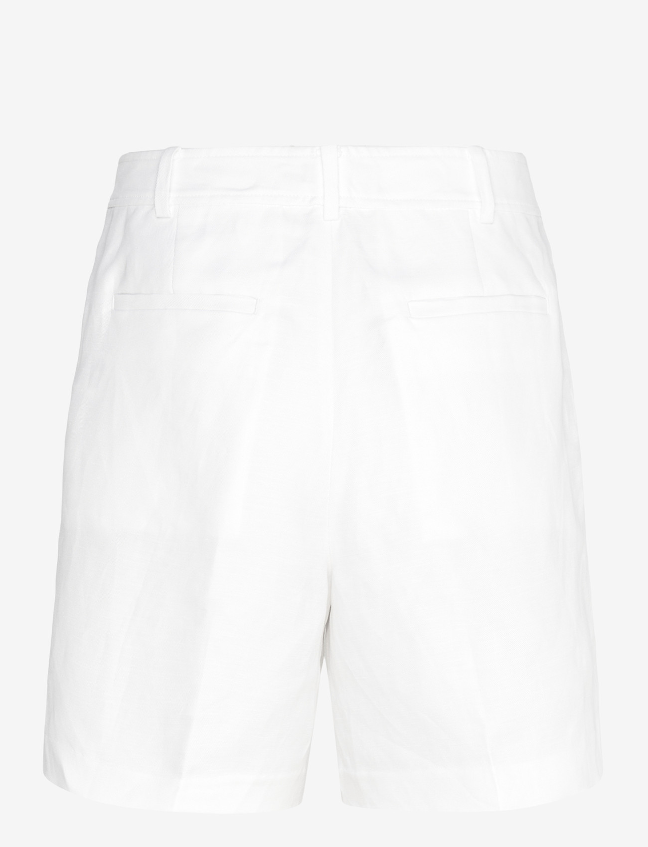 Lauren Ralph Lauren - Pleated Linen-Blend Twill Short - linen shorts - white - 1