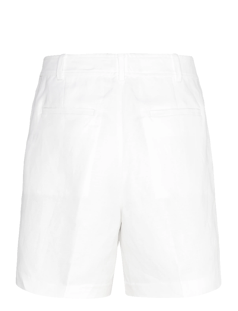 Lauren Ralph Lauren - Pleated Linen-Blend Twill Short - linen shorts - white - 1