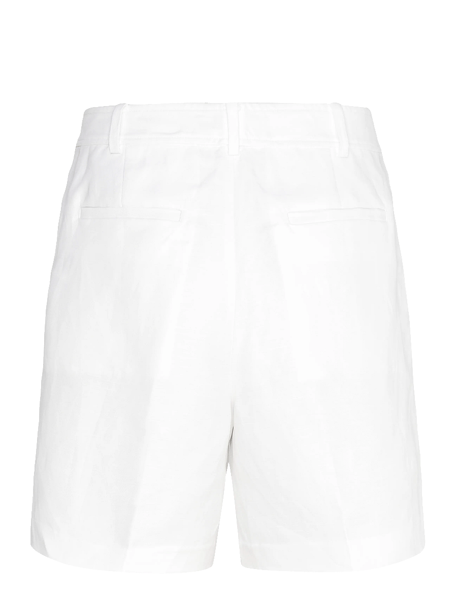 Lauren Ralph Lauren - Pleated Linen-Blend Twill Short - leinen-shorts - white - 2