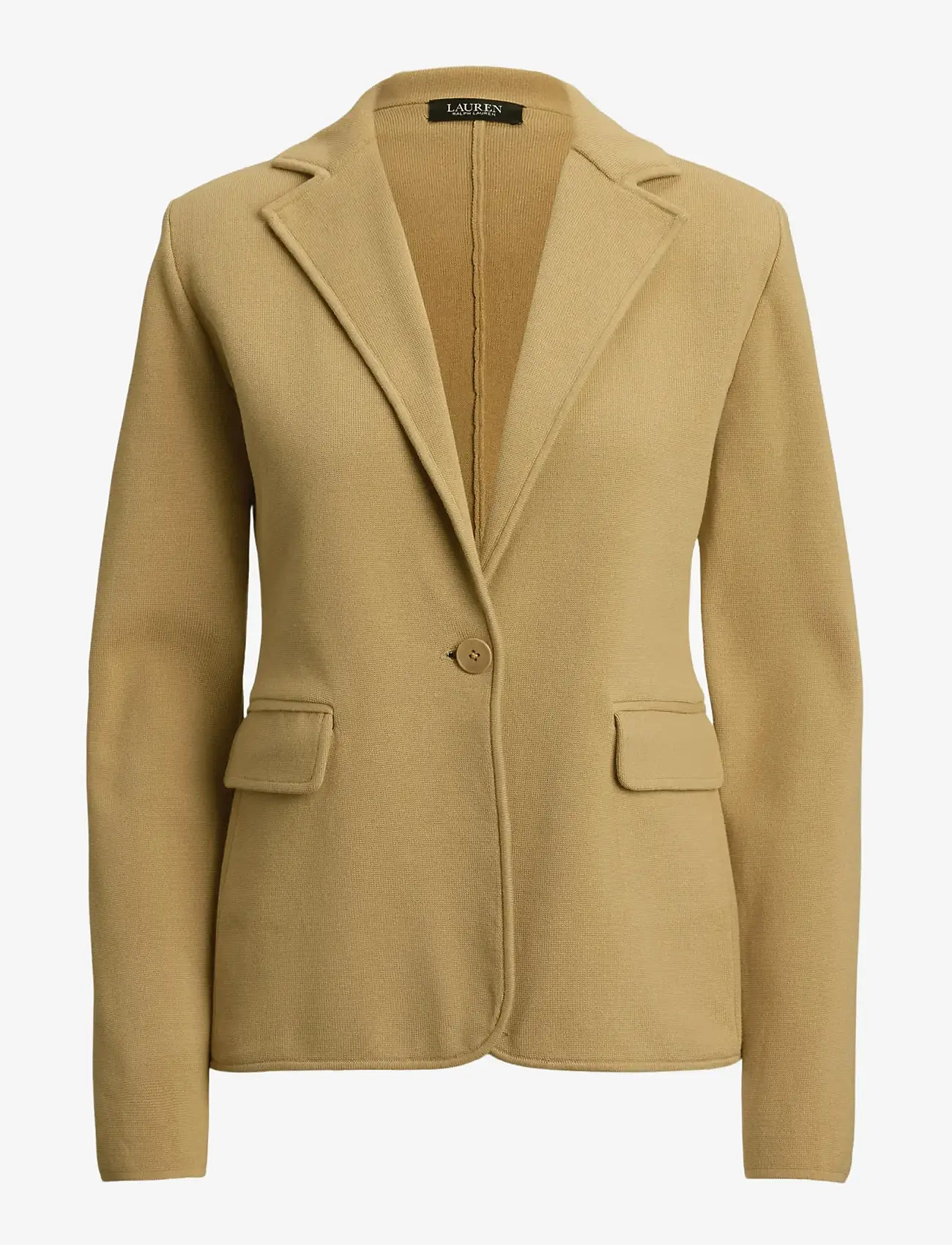 Lauren Ralph Lauren - Cotton-Blend Sweater Blazer - einreihige blazer - birch tan - 1