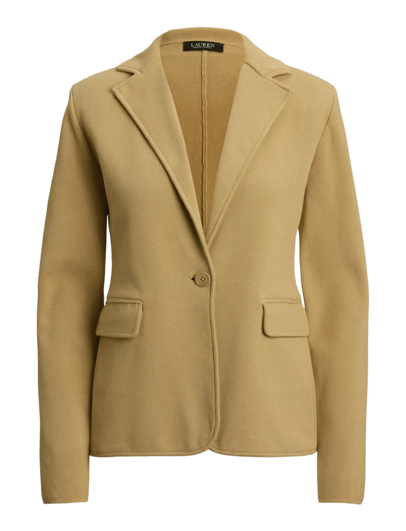 Lauren Ralph Lauren Cotton-Blend Sweater Blazer - Blazere - BIRCH TAN / beige