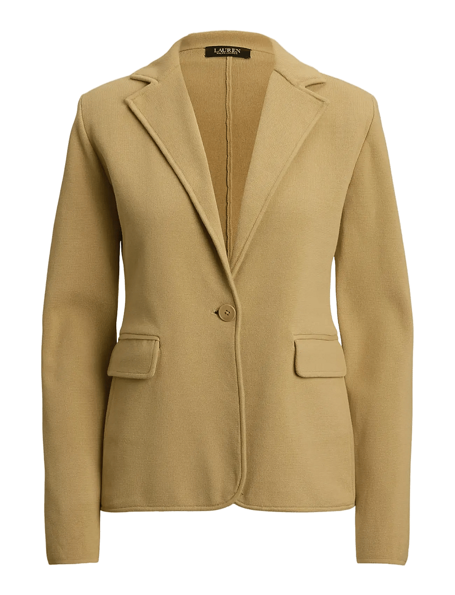 Lauren Ralph Lauren - SUPERFINE CTN/NYLN-SWEATER BLAZER - einreihige blazer - birch tan - 1