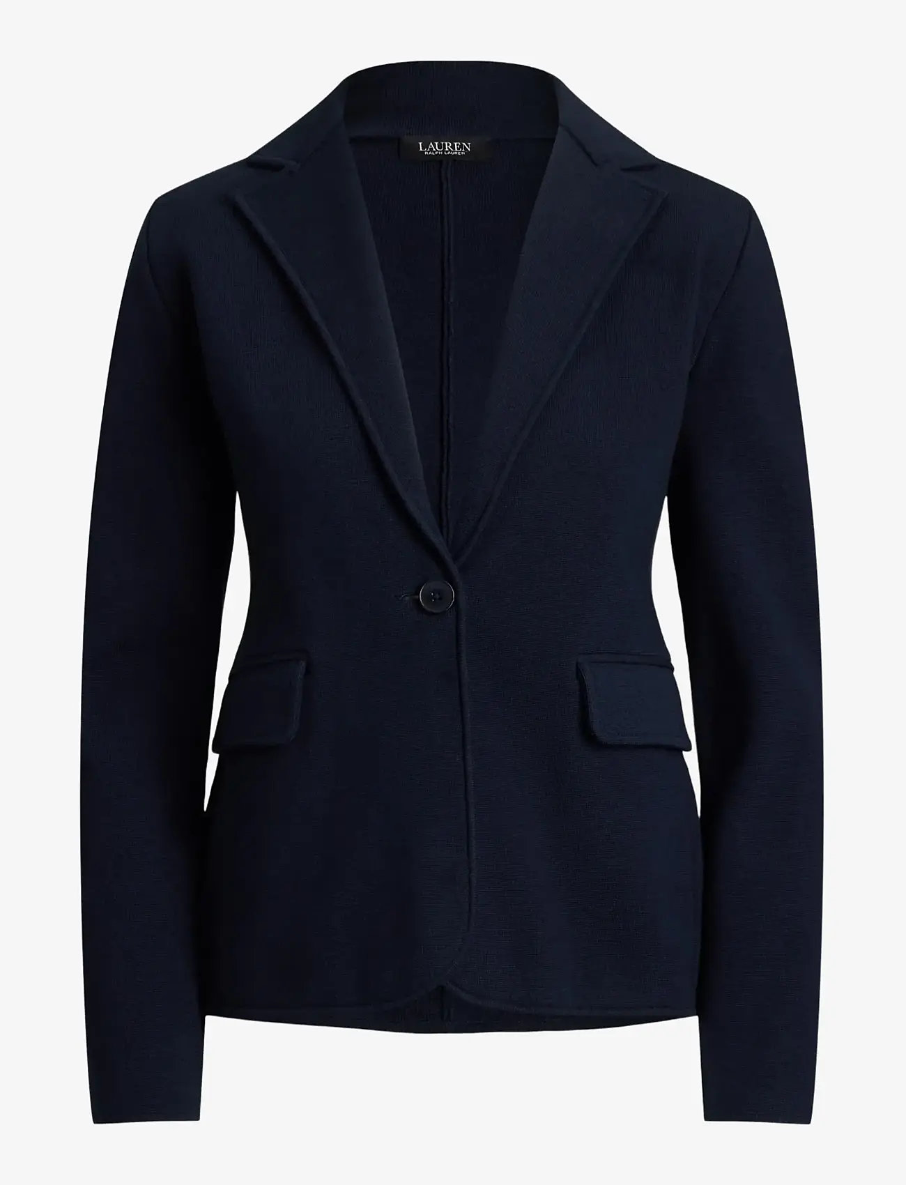 Lauren Ralph Lauren - Cotton-Blend Sweater Blazer - enkeltradede blazere - lauren navy - 1