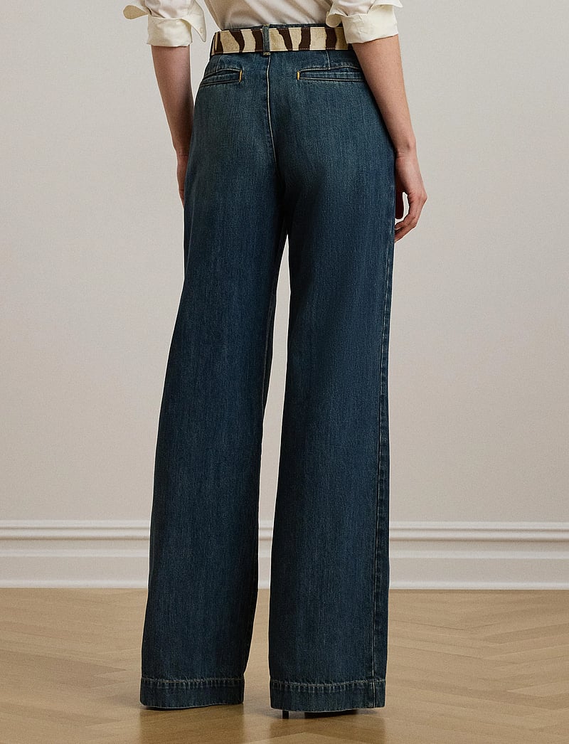 Lauren Ralph Lauren - High-Rise Pleated Wide-Leg Jean - laia säärega teksad - haze wash - 2