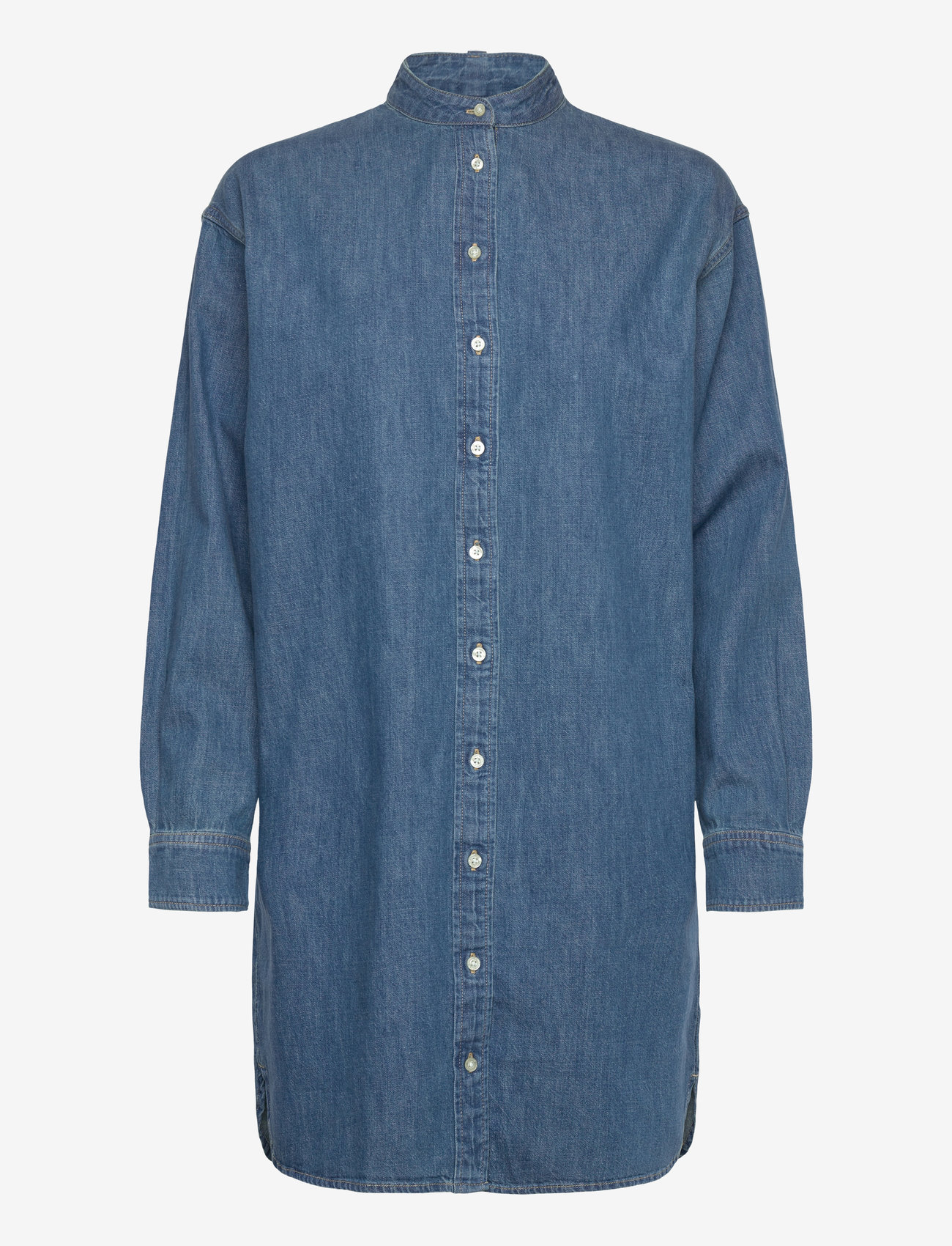 Lauren Ralph Lauren - Denim Tie-Neck Shirtdress - skjortekjoler - opal wash - 2