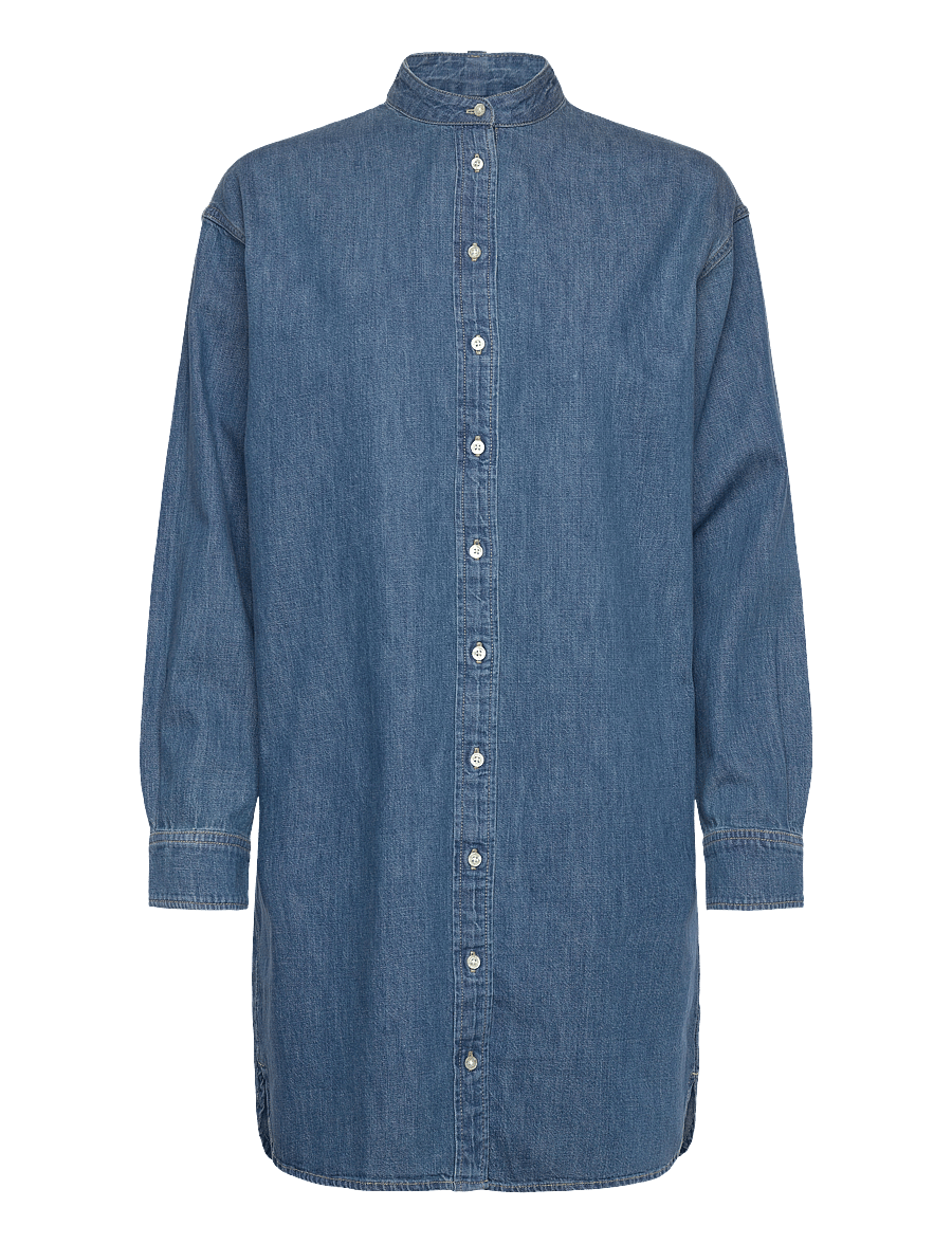 Lauren Ralph Lauren - Denim Tie-Neck Shirtdress - hemdkleider - opal wash - 2