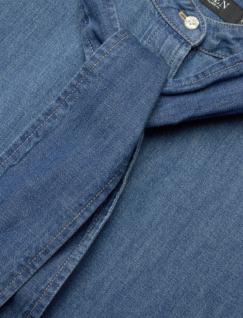 Lauren Ralph Lauren - Denim Tie-Neck Shirtdress - skjortekjoler - opal wash - 3