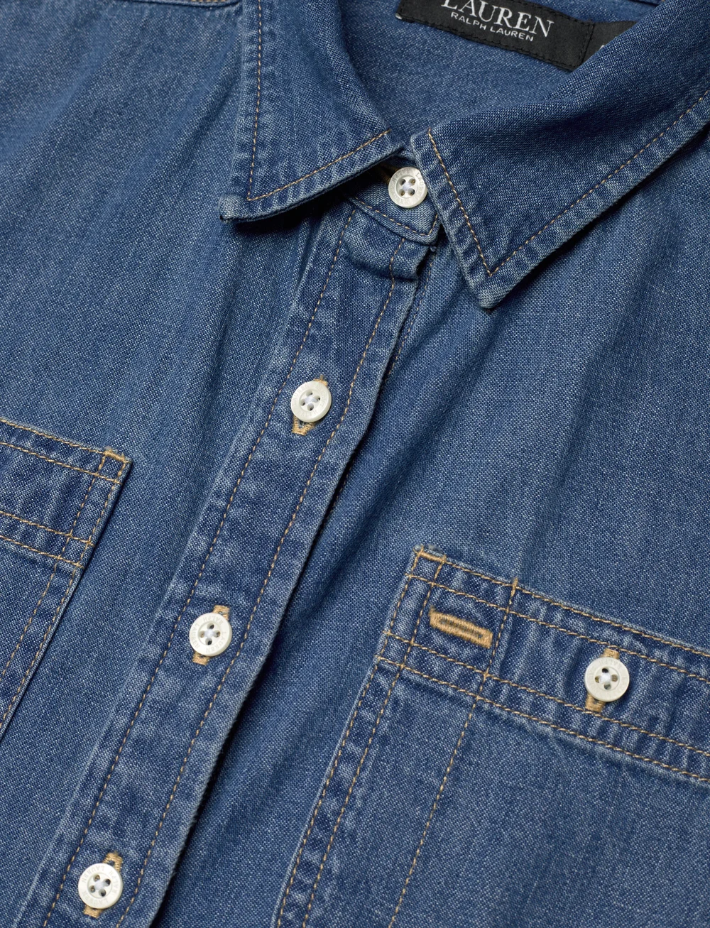 Lauren Ralph Lauren - Denim Wide-Leg Jumpsuit - jumpsuits - opal wash - 3