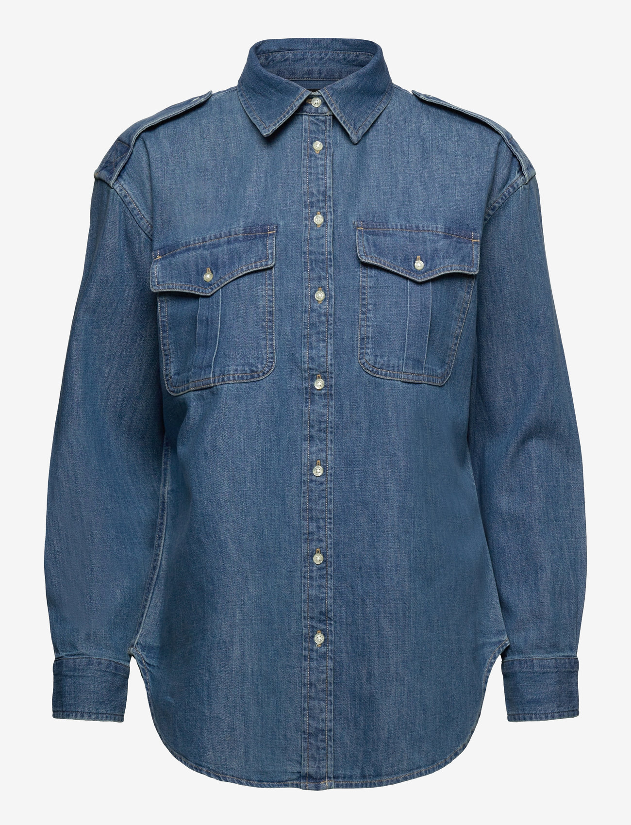 Lauren Ralph Lauren - Relaxed Fit Denim Shirt - denimskjorter - opal wash - 0