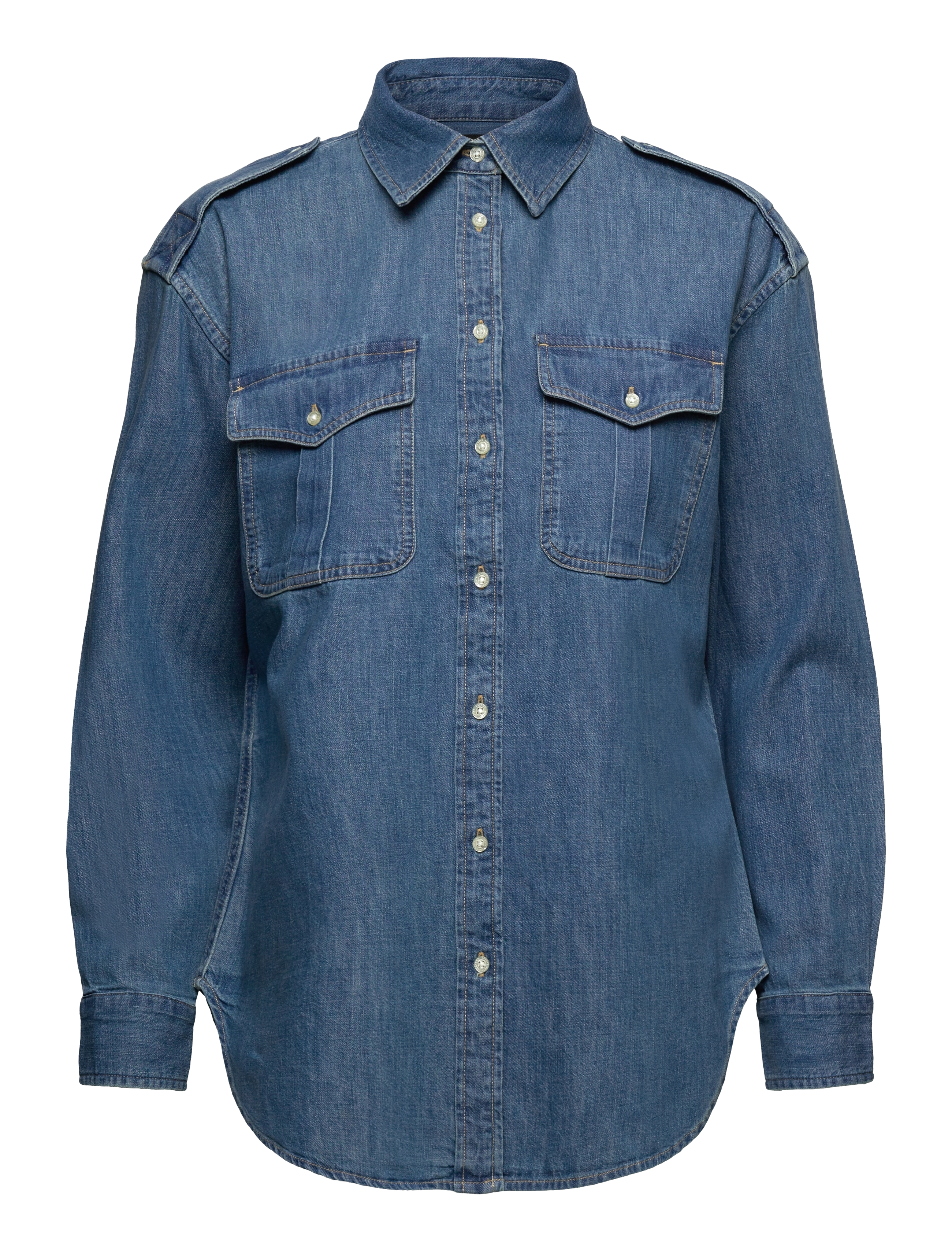 Lauren Ralph Lauren Relaxed Fit Denim Shirt - Blouses & Overhemden - OPAL WASH / blue