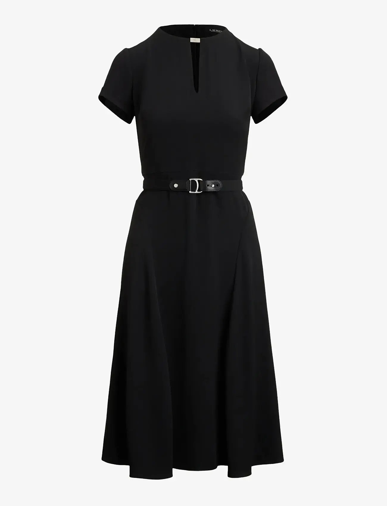 Lauren Ralph Lauren - Belted Georgette Dress - cocktailklänningar - black - 1