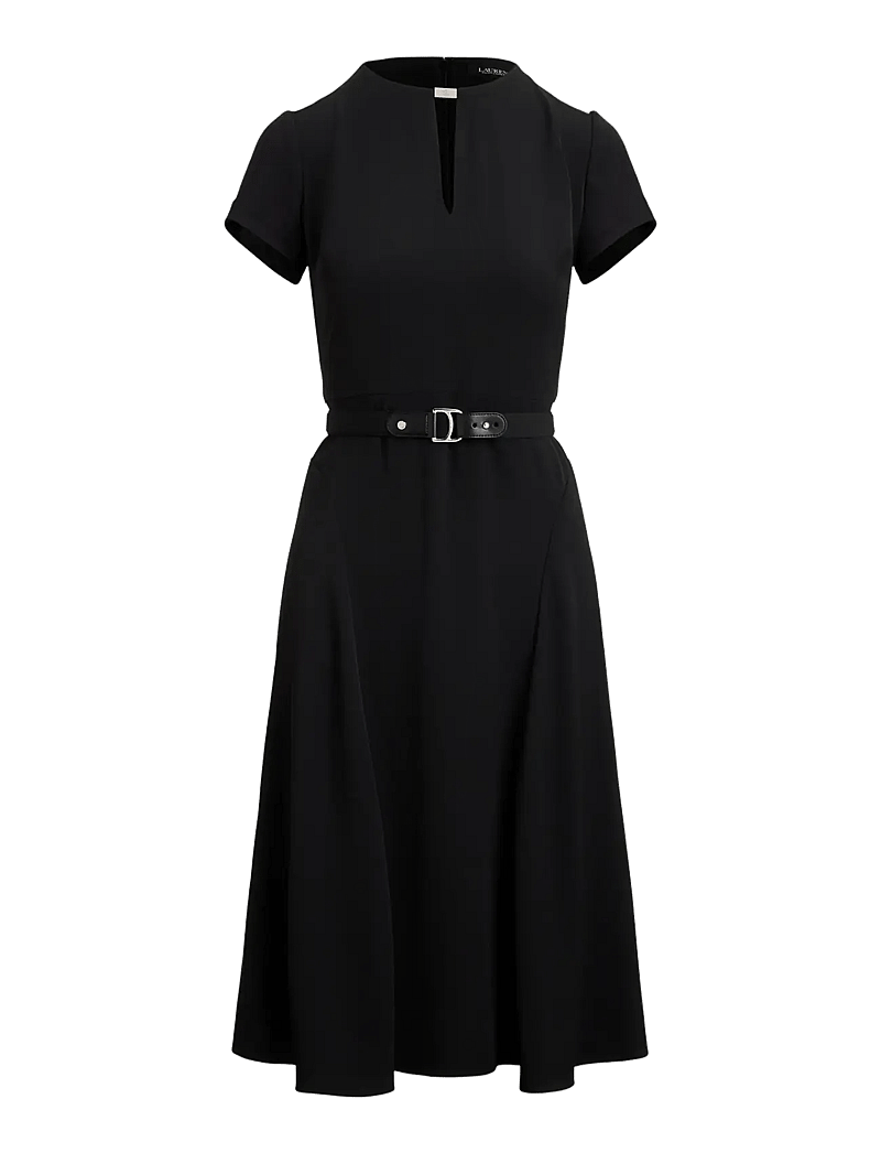 Lauren Ralph Lauren - Belted Georgette Dress - cocktailklänningar - black - 1