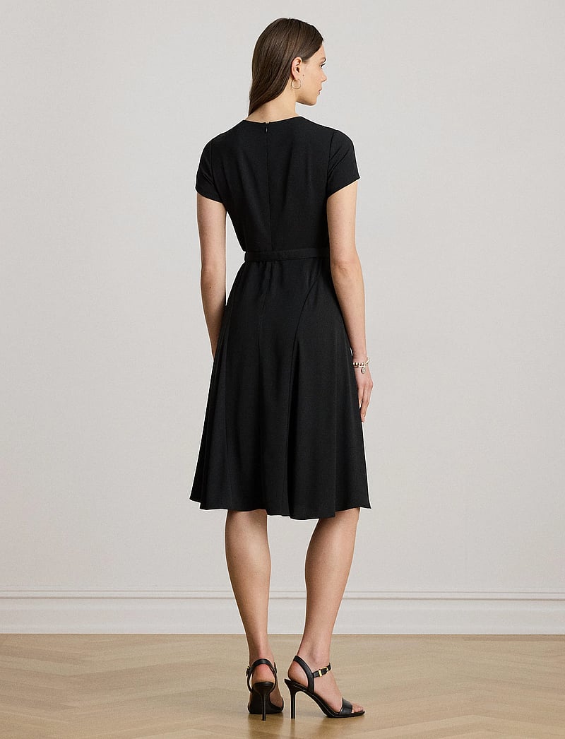Lauren Ralph Lauren - Belted Georgette Dress - cocktailklänningar - black - 2