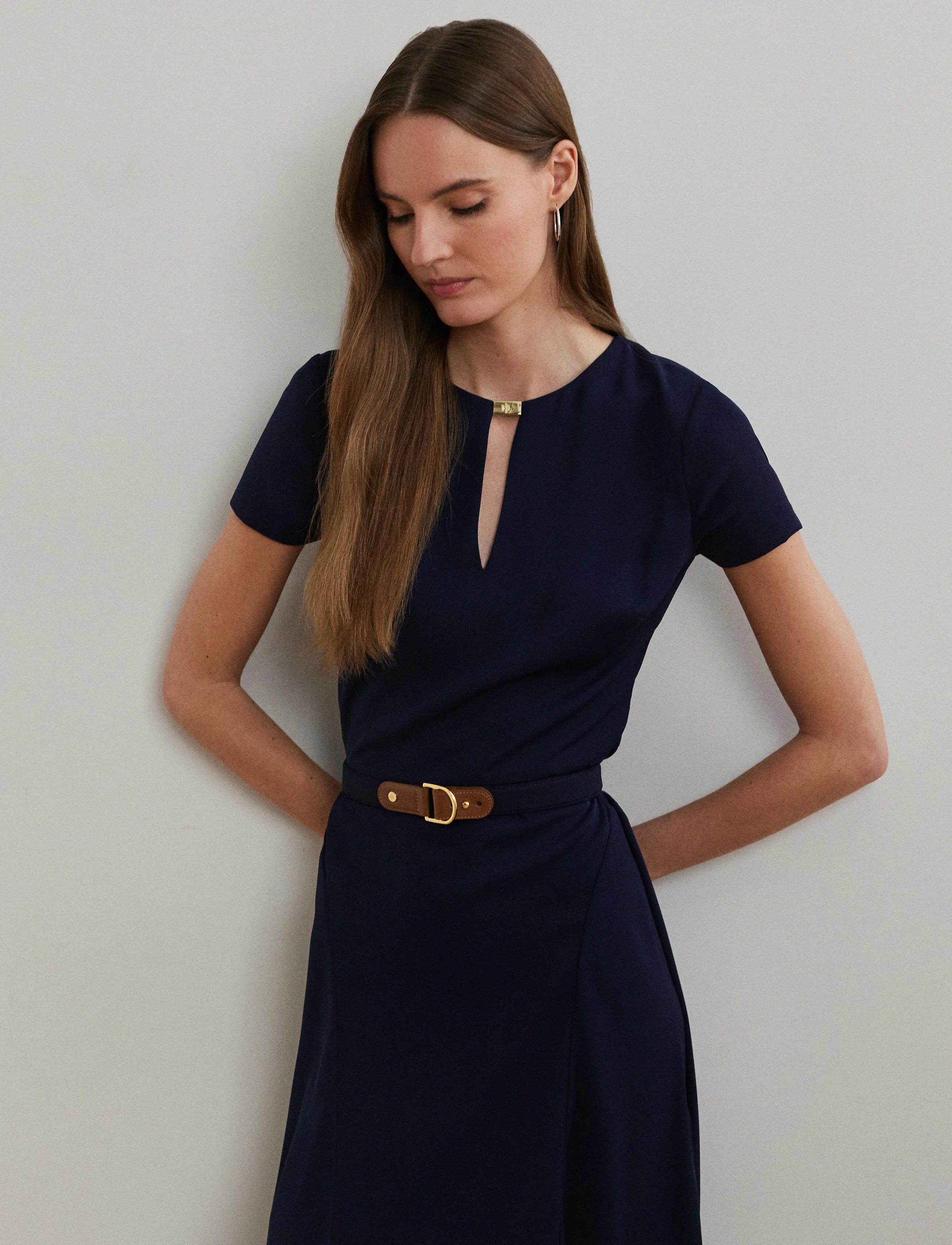 Lauren Ralph Lauren SILKY GGT 154-DRESS - Kampagne - LIGHTHOUSE NAVY / navy