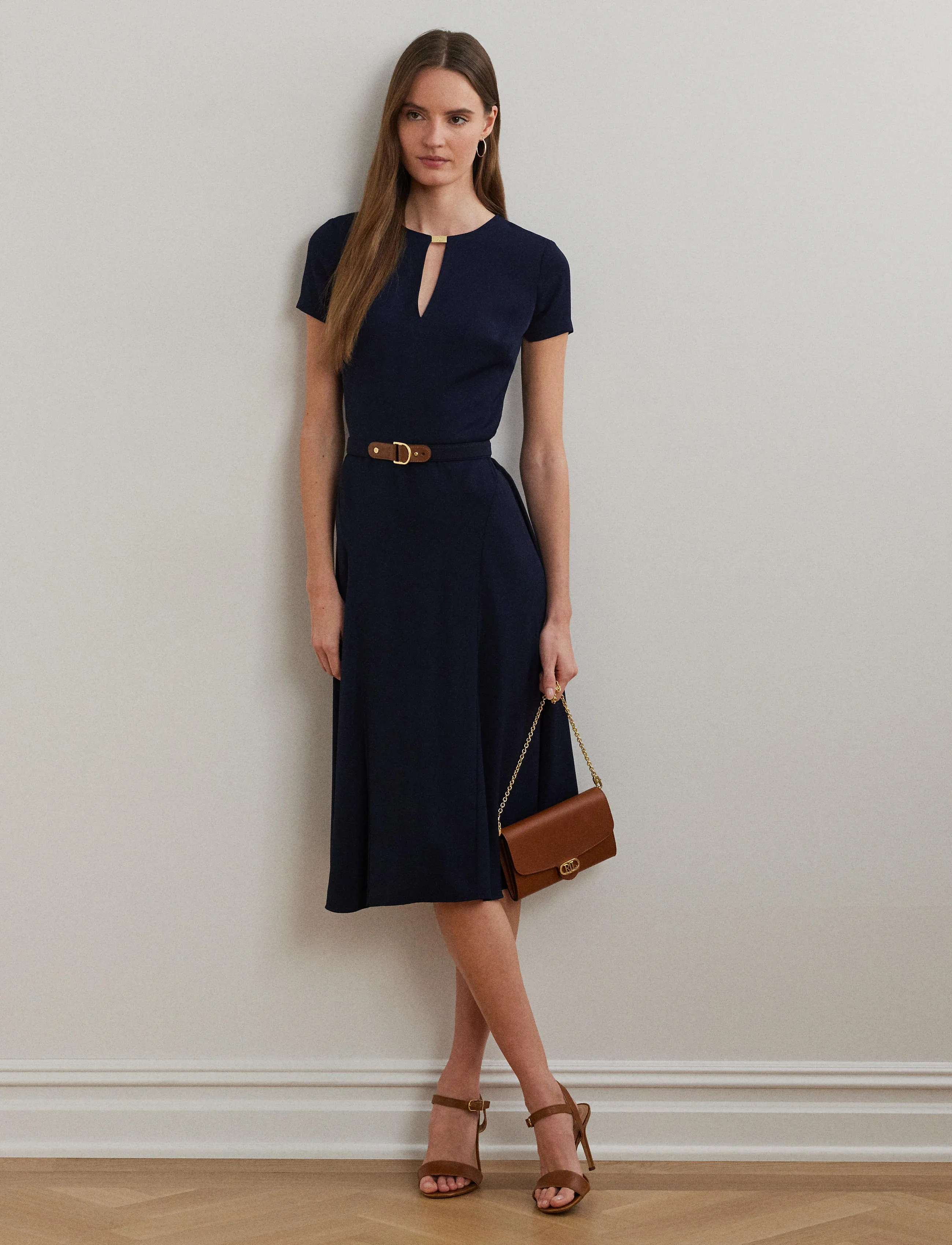 Lauren Ralph Lauren - SILKY GGT 154-DRESS - cocktailkleider - lighthouse navy - 3