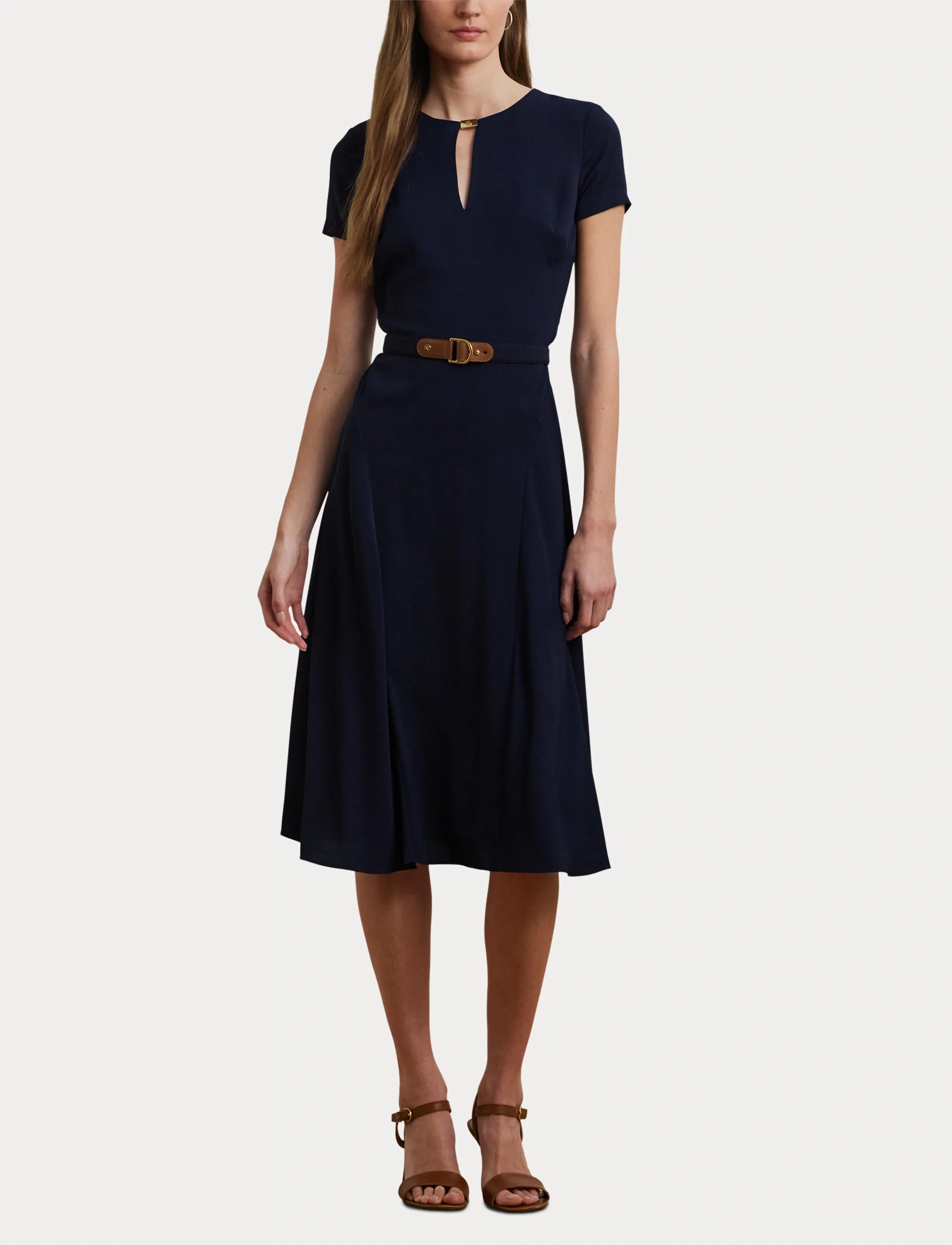 Lauren Ralph Lauren - SILKY GGT 154-DRESS - cocktailkleider - lighthouse navy - 4