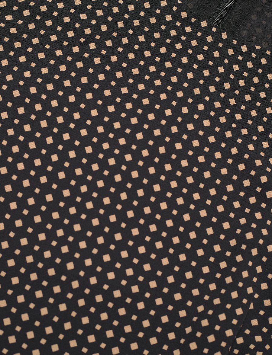 Lauren Ralph Lauren - Geo-Print Belted Bubble Crepe Dress - robes de cocktail - black/tan - 5