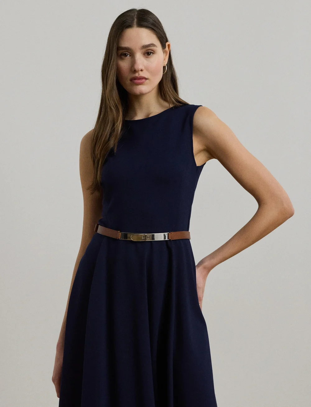 Lauren Ralph Lauren - Ponte Sleeveless Dress - cocktailkleider - lighthouse navy - 0
