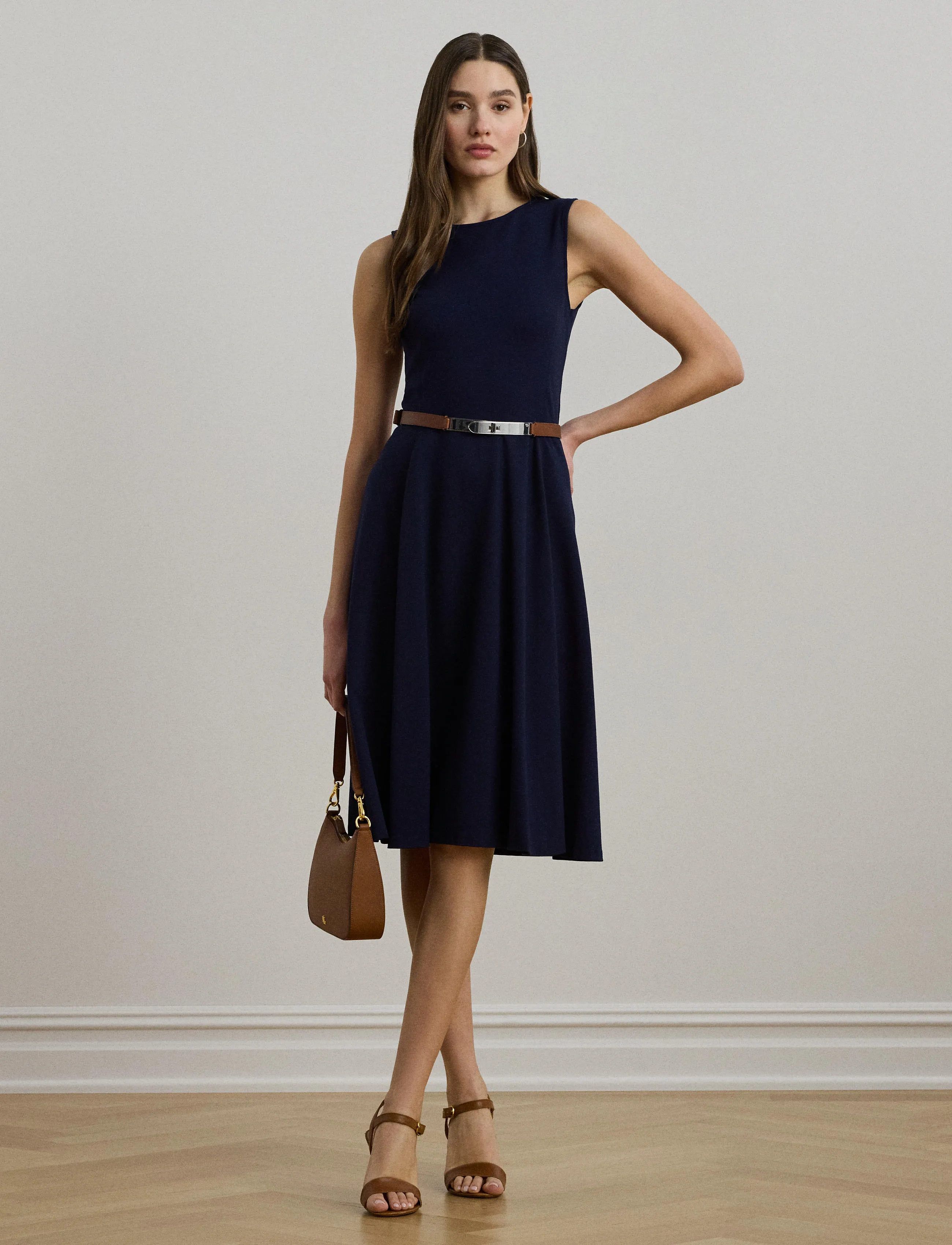 Lauren Ralph Lauren - Ponte Sleeveless Dress - lighthouse navy - 3