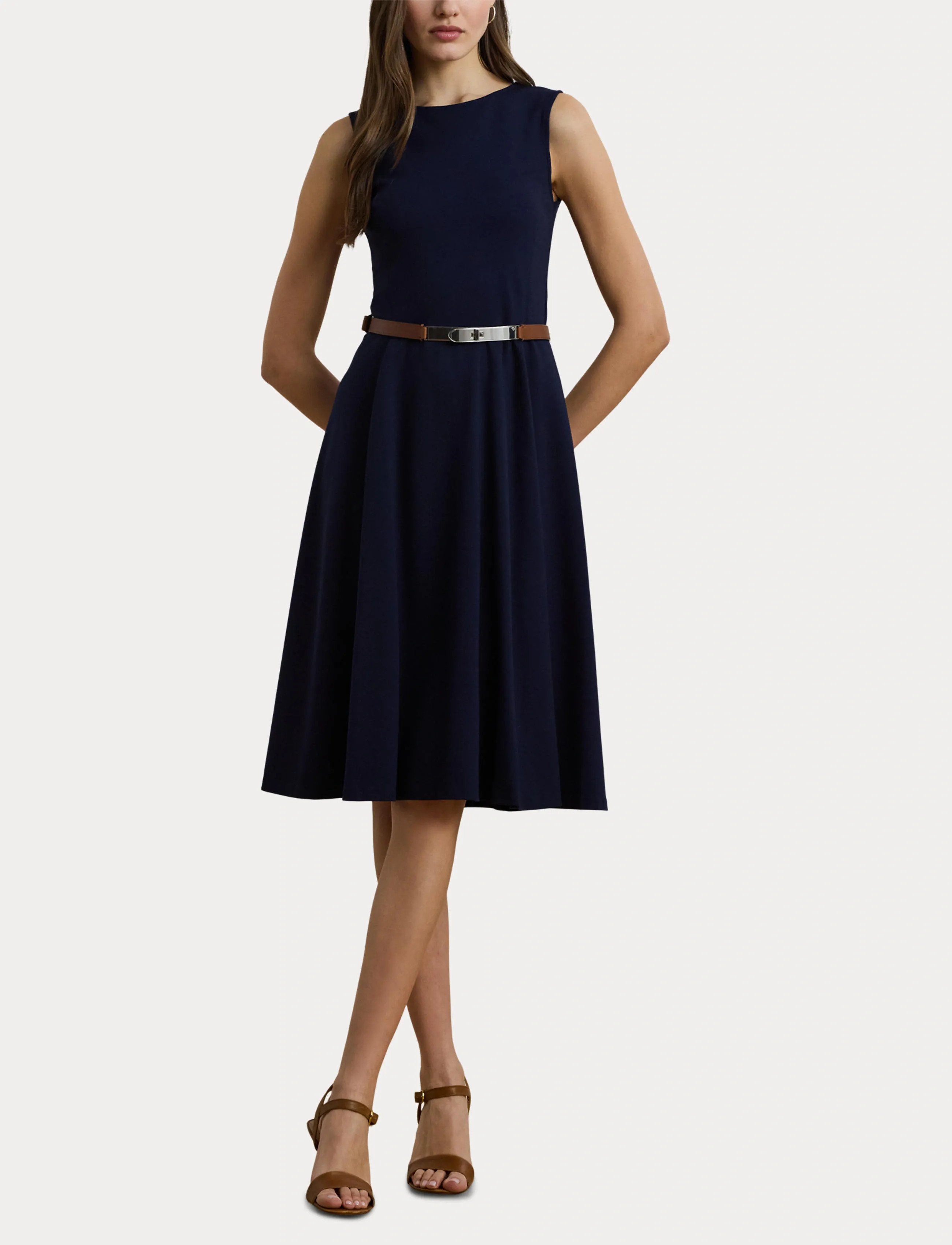 Lauren Ralph Lauren - Ponte Sleeveless Dress - lighthouse navy - 4