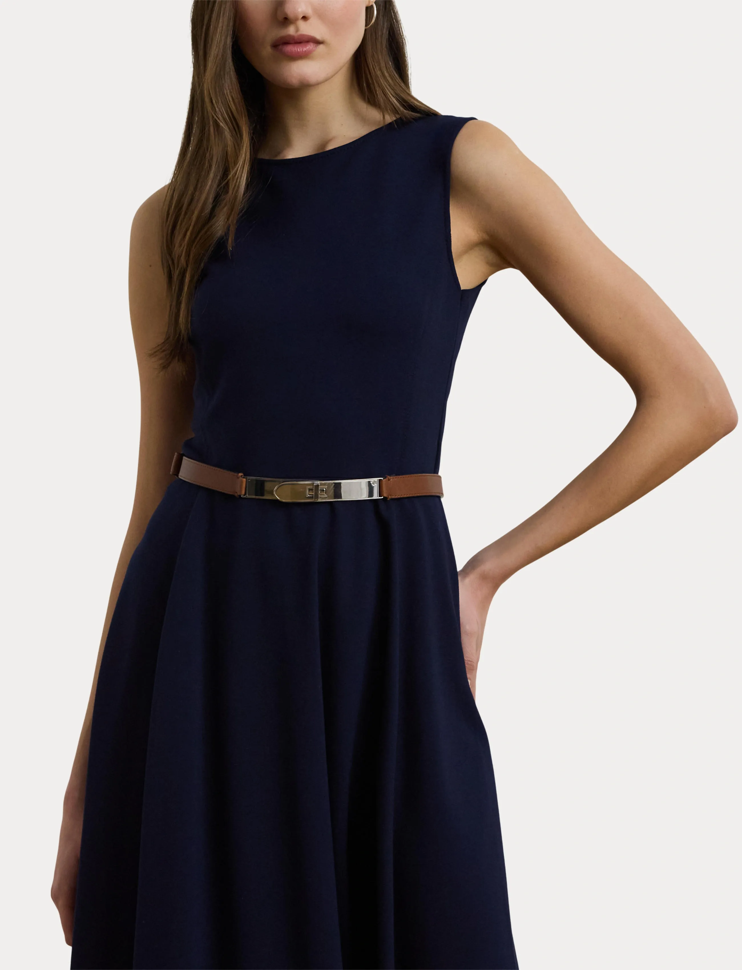 Lauren Ralph Lauren - Ponte Sleeveless Dress - lighthouse navy - 5